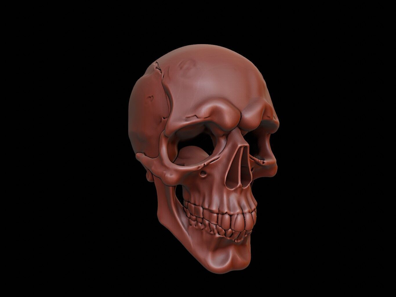 Gothic Skull Mask 3d Printing 3D print model_1