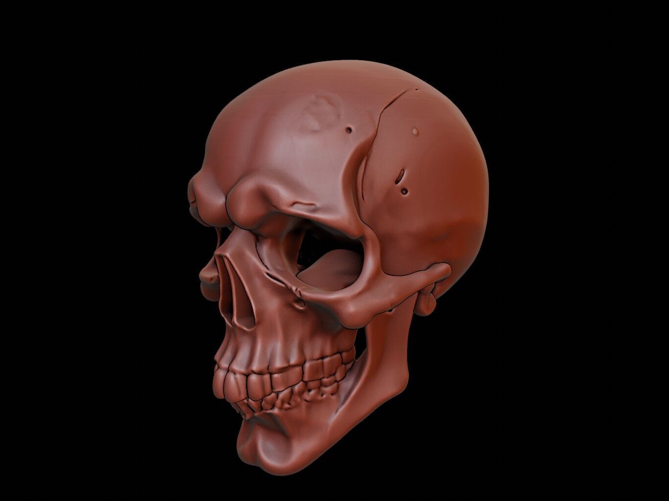 Gothic Skull Mask 3d Printing 3D print model_2
