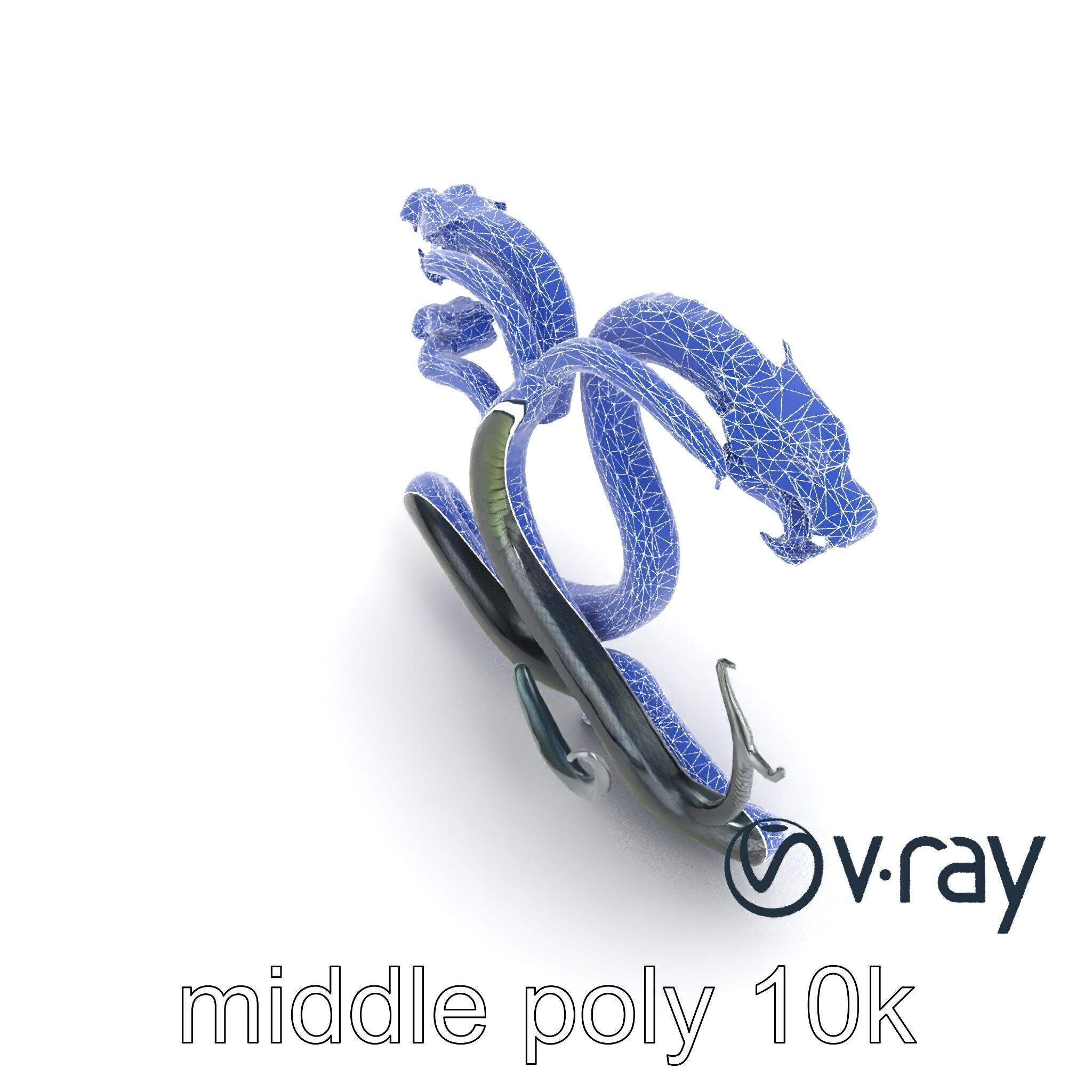 Gargantuan Hydra Serpent Heads model pack Low-poly 3D model_31