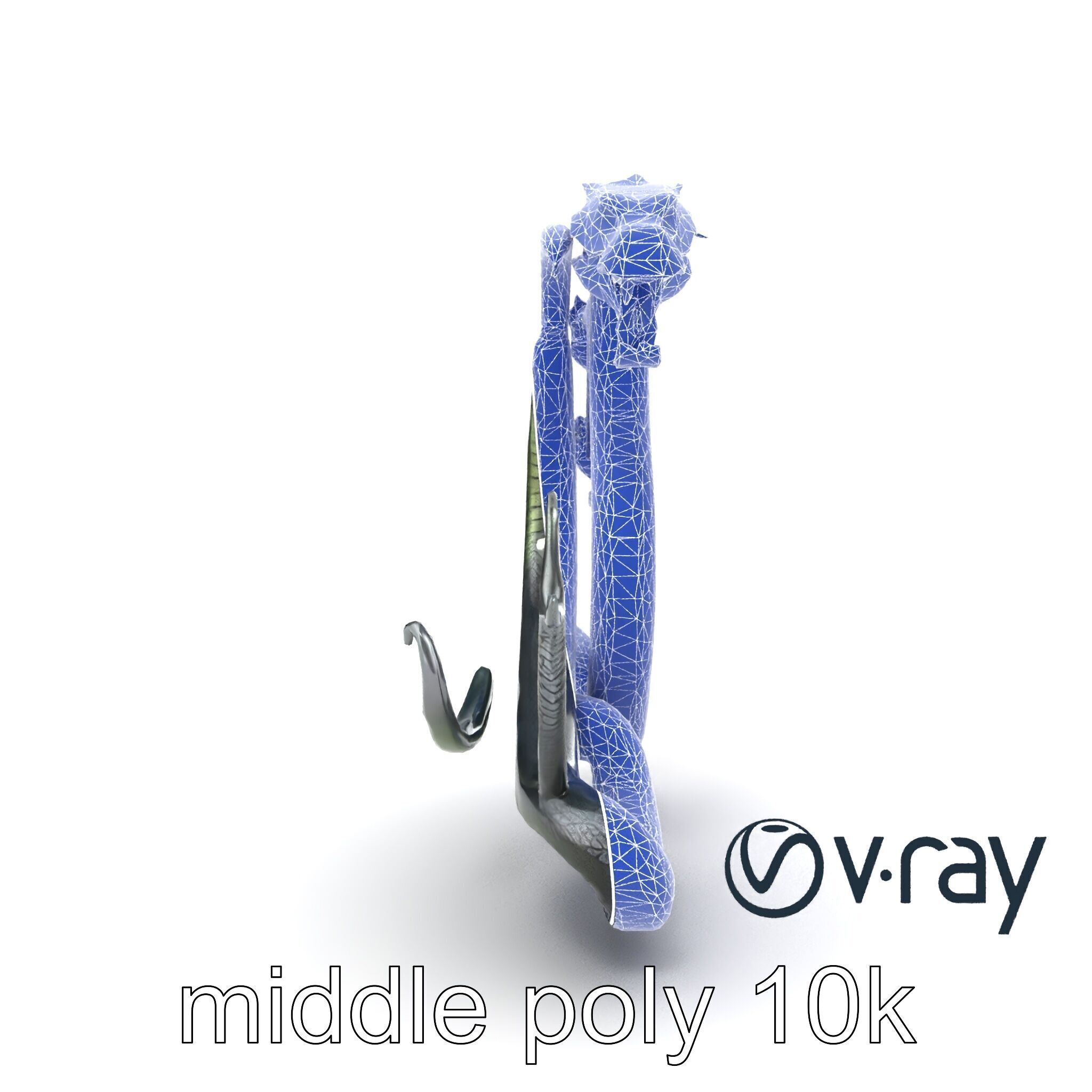 Gargantuan Hydra Serpent Heads model pack Low-poly 3D model_20