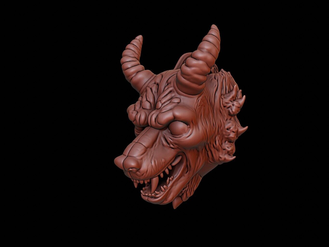 Hellhound Mask 3d Printing 3D print model_2