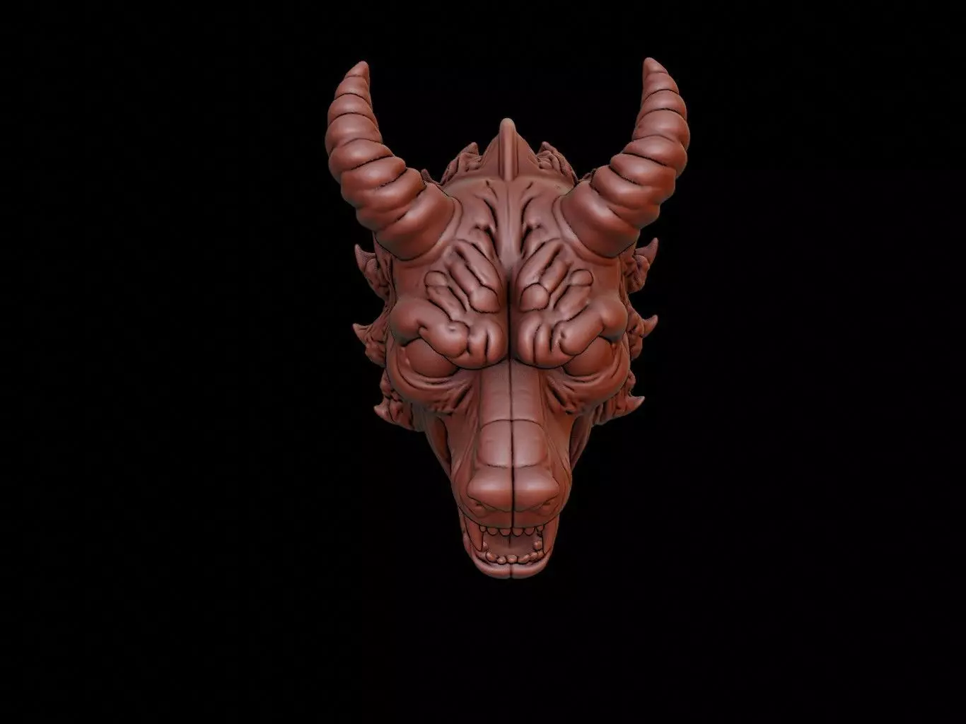 Hellhound Mask 3d Printing 3D print model_0