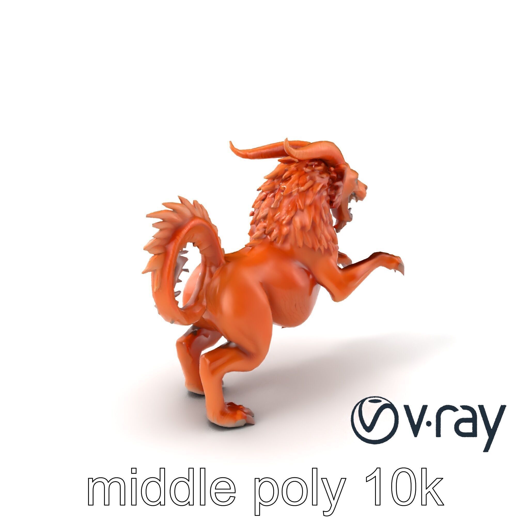 Chimera Mythological Creature model pack Low-poly 3D model_33