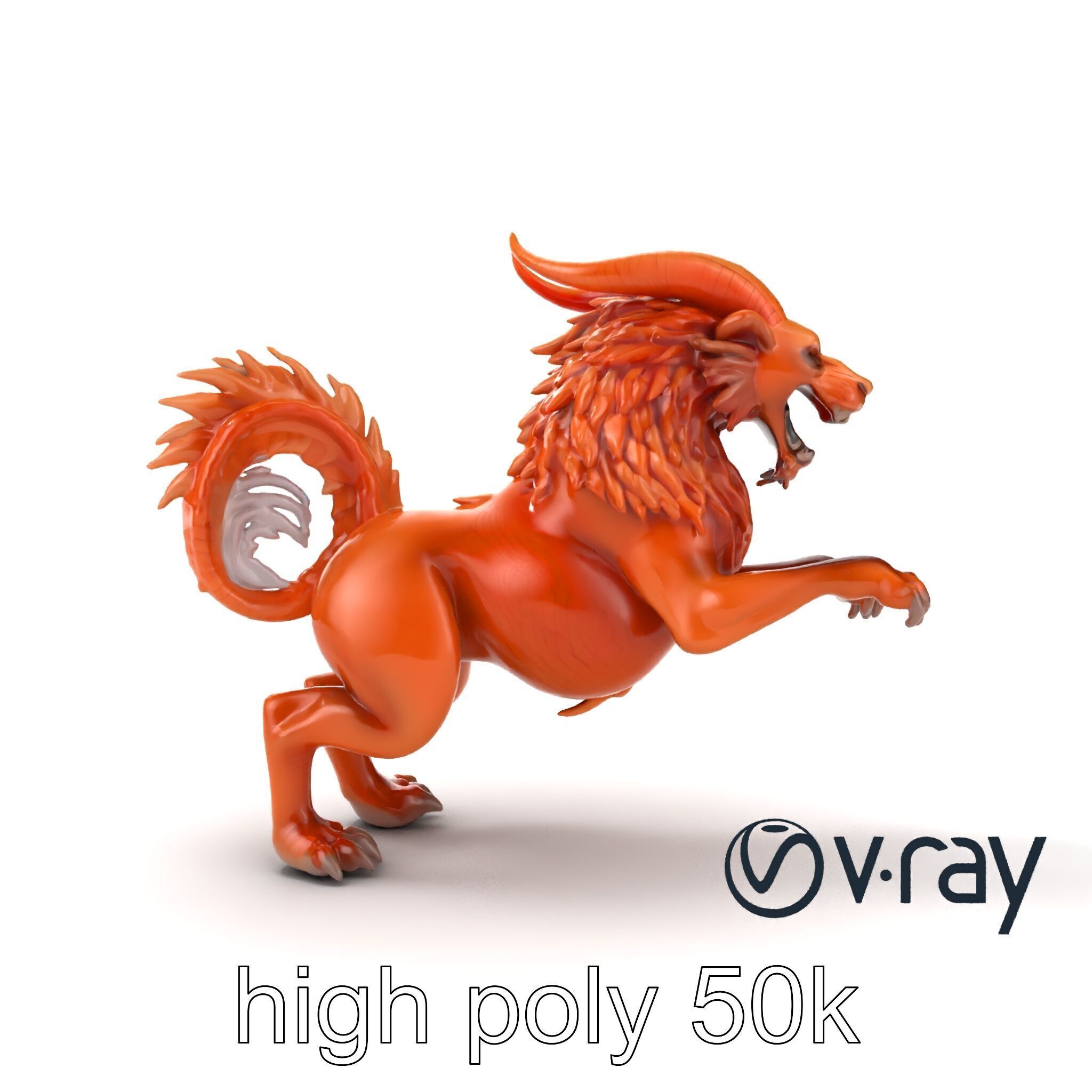 Chimera Mythological Creature model pack Low-poly 3D model_43