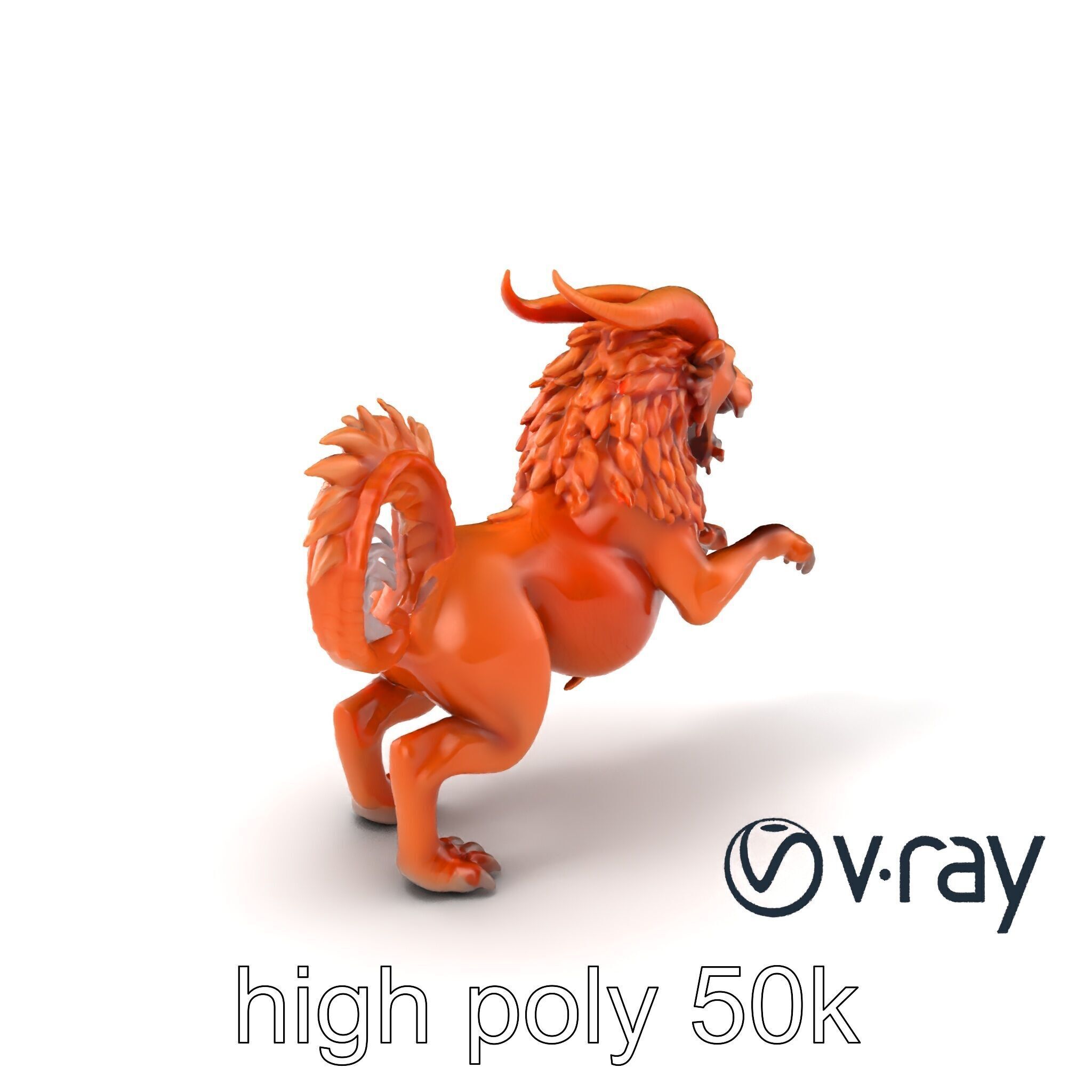 Chimera Mythological Creature model pack Low-poly 3D model_38