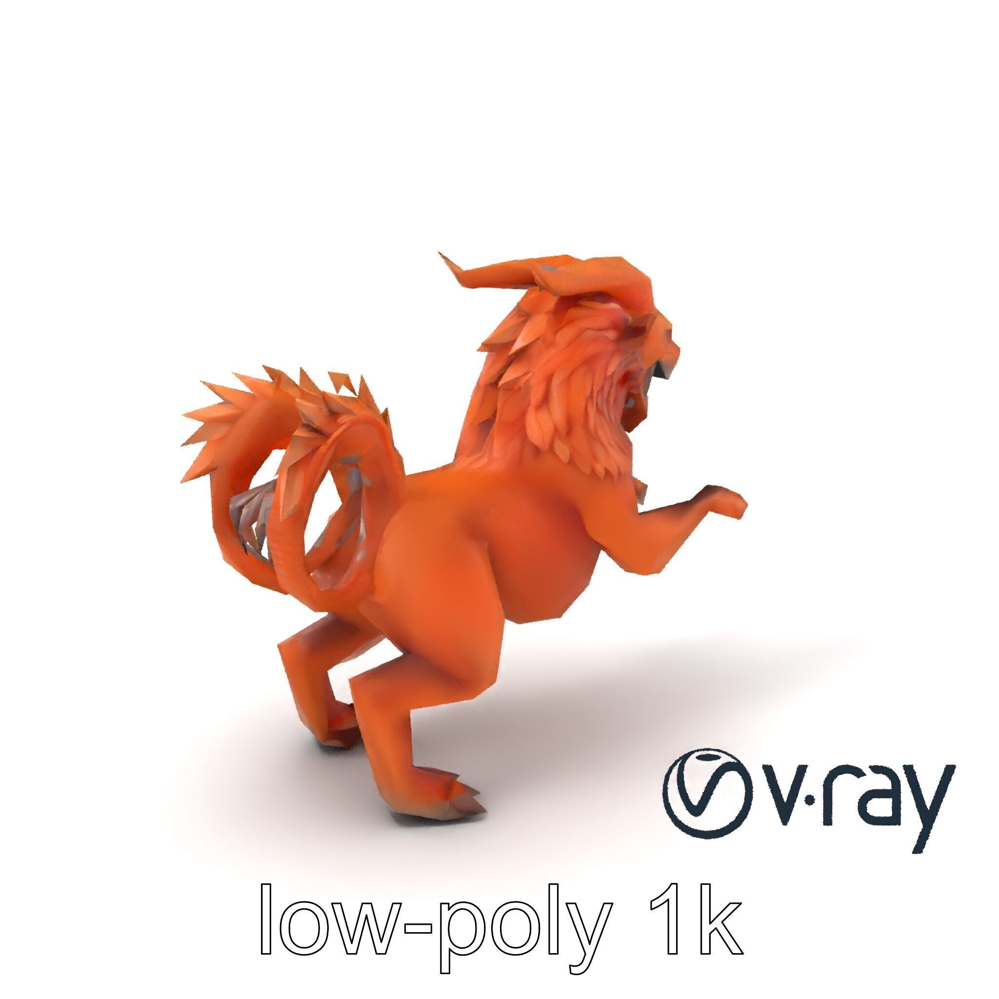 Chimera Mythological Creature model pack Low-poly 3D model_34