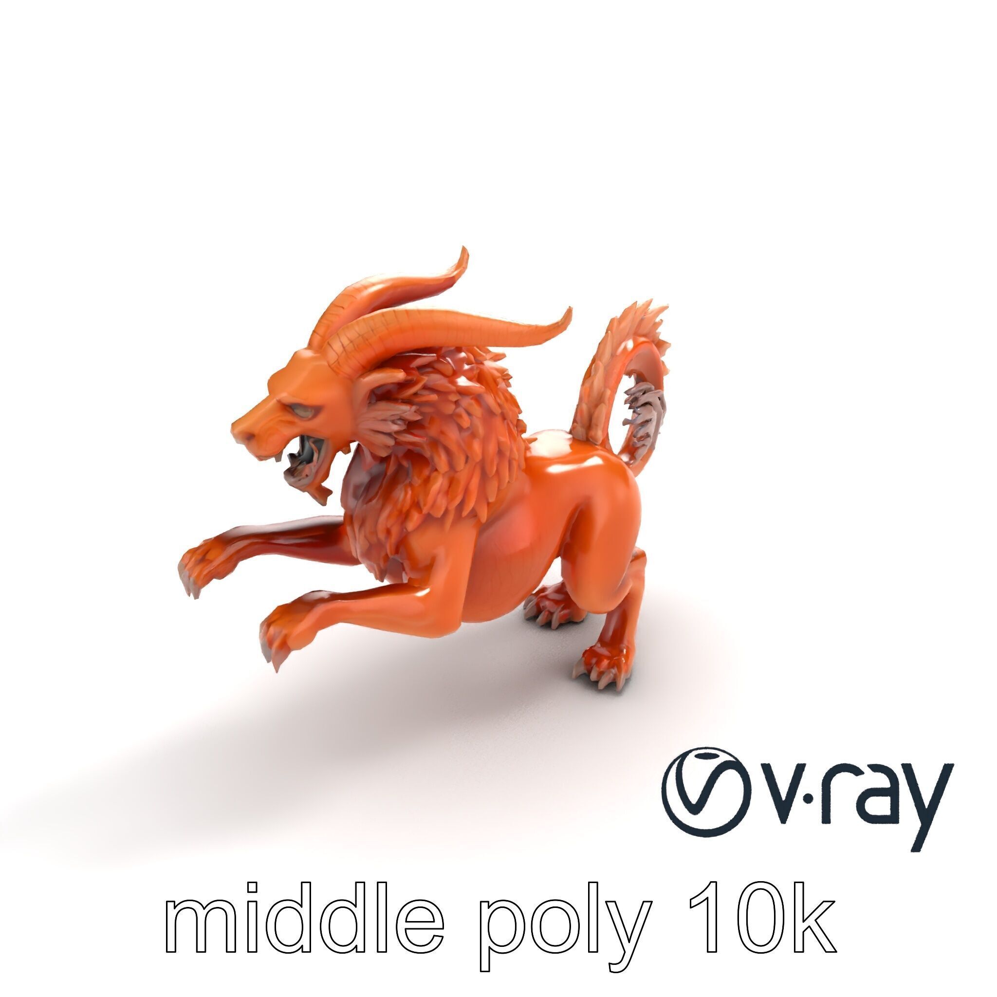 Chimera Mythological Creature model pack Low-poly 3D model_39