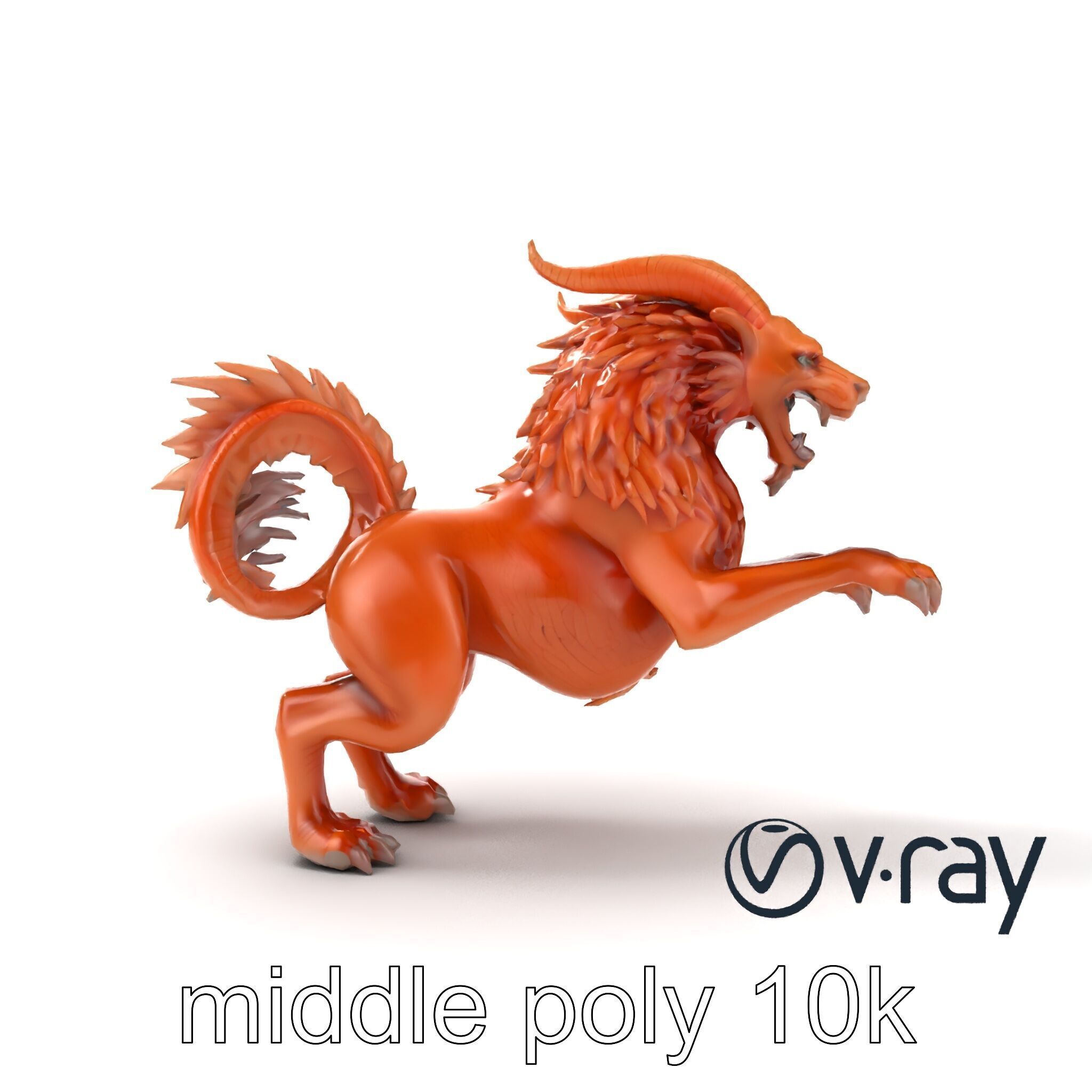 Chimera Mythological Creature model pack Low-poly 3D model_54