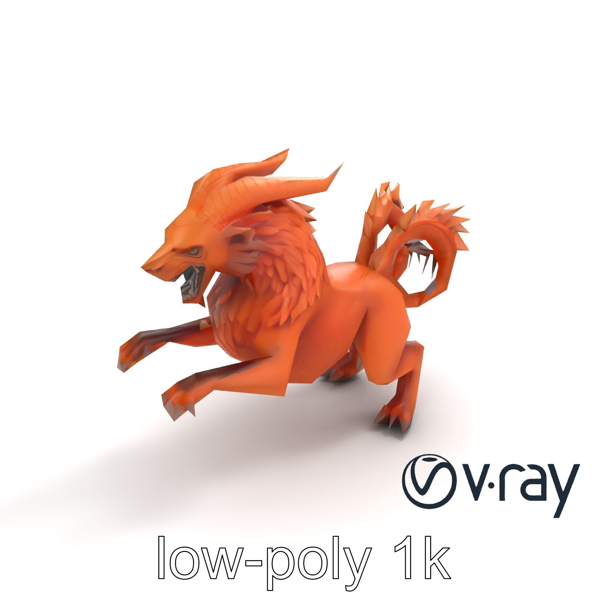 Chimera Mythological Creature model pack Low-poly 3D model_40
