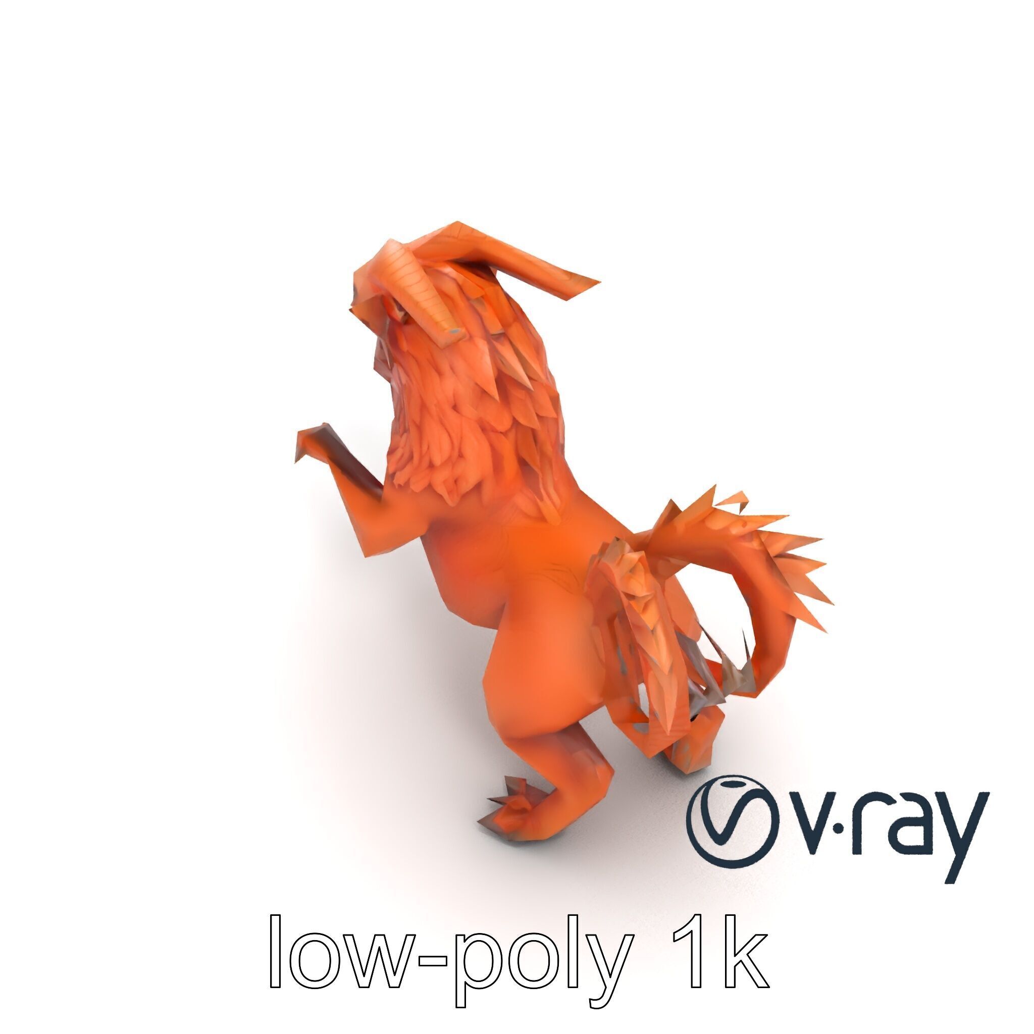 Chimera Mythological Creature model pack Low-poly 3D model_49