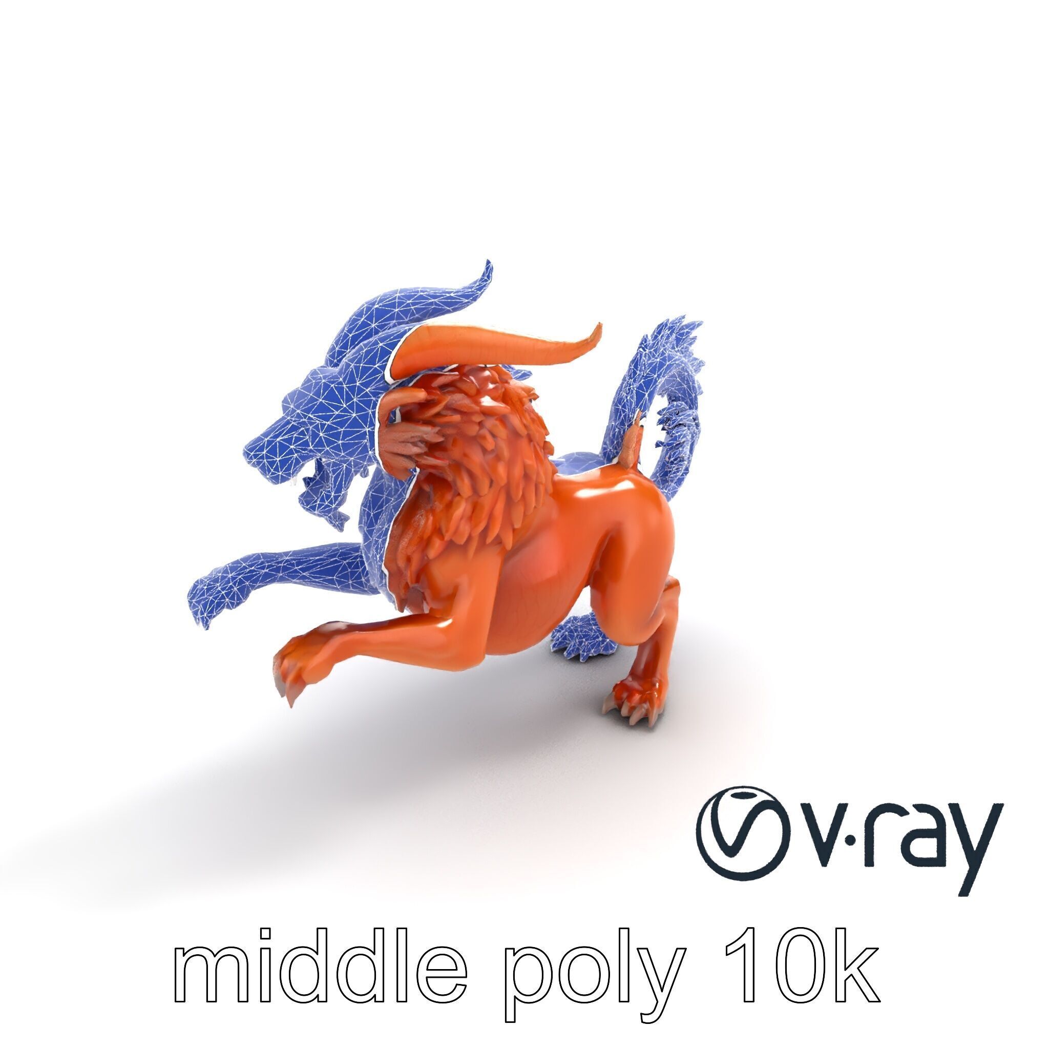 Chimera Mythological Creature model pack Low-poly 3D model_52