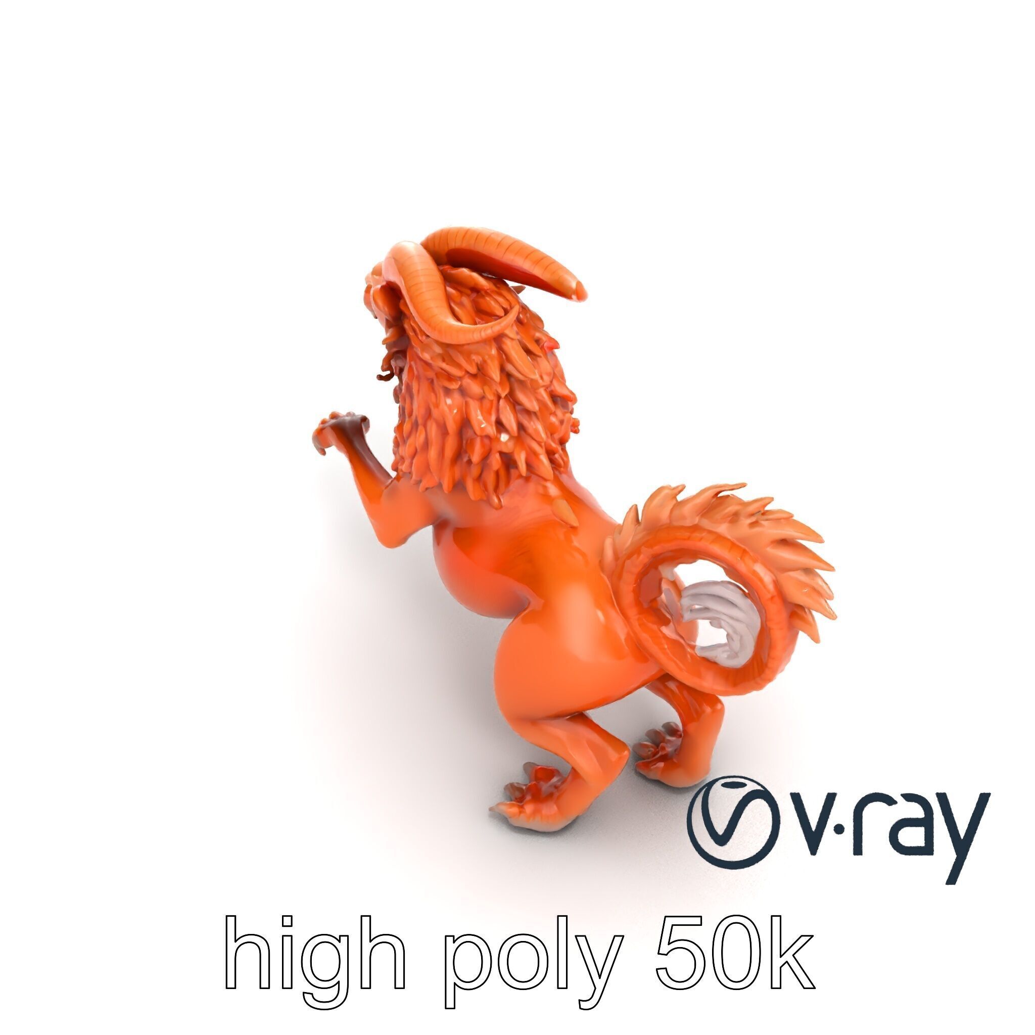 Chimera Mythological Creature model pack Low-poly 3D model_53