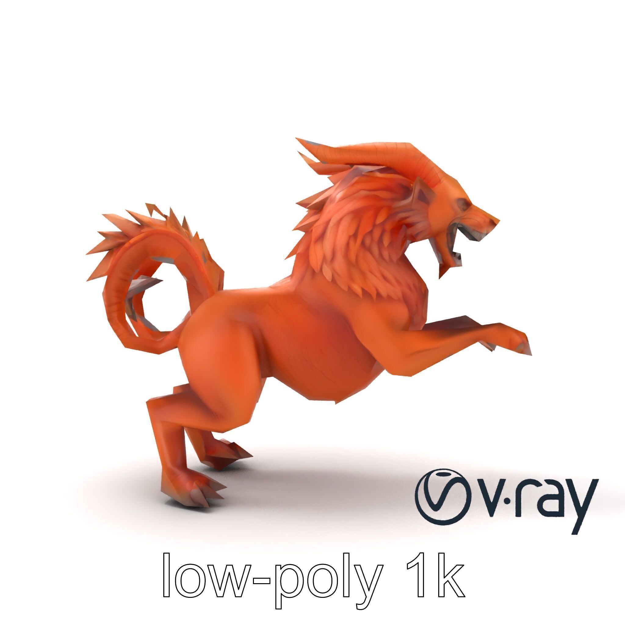Chimera Mythological Creature model pack Low-poly 3D model_50