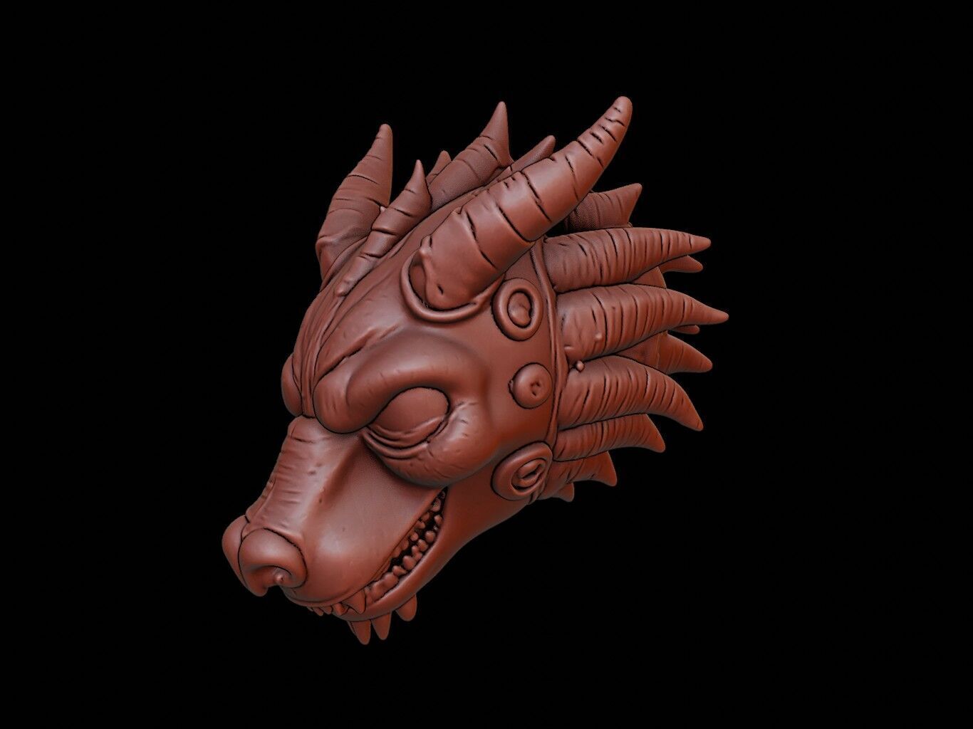 Hybrid Beast Mask 3d Printing 3D print model_2