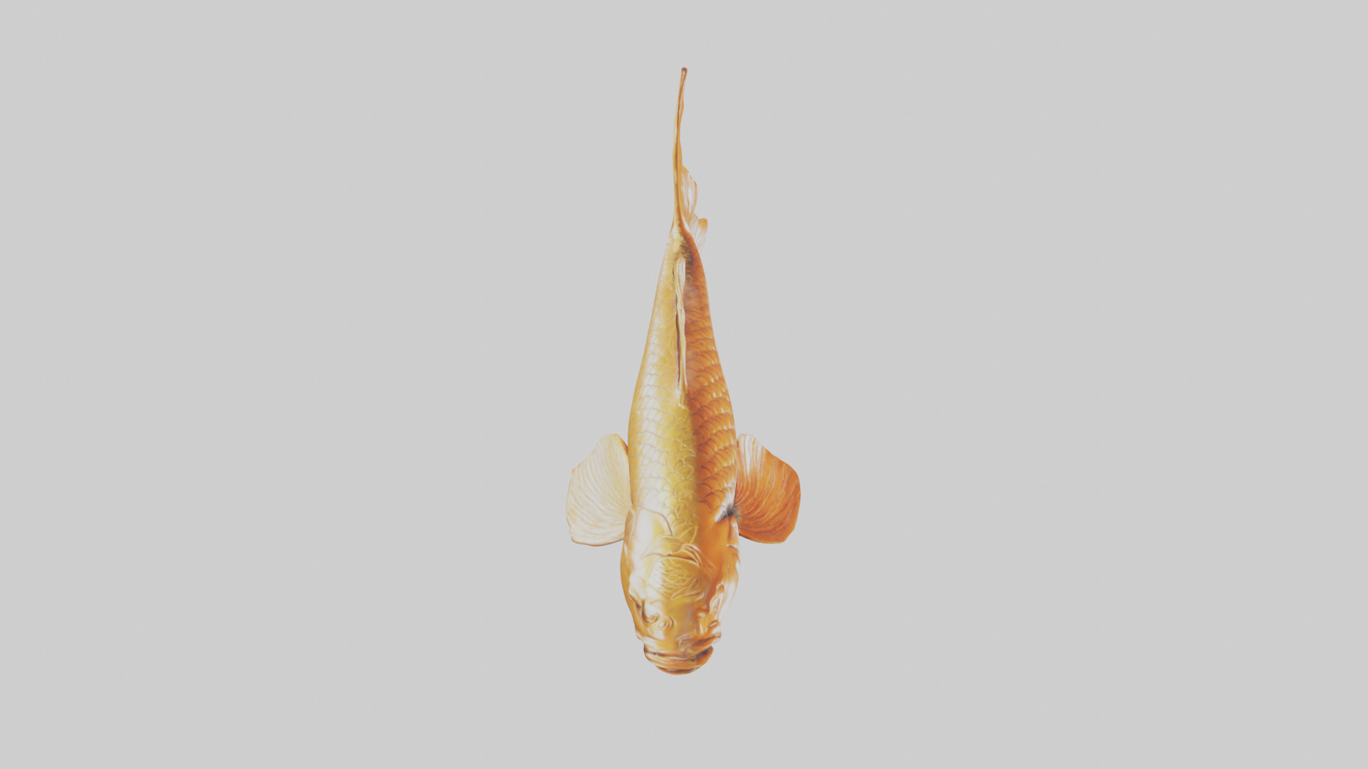 Carp statue model Low-poly 3D model_28