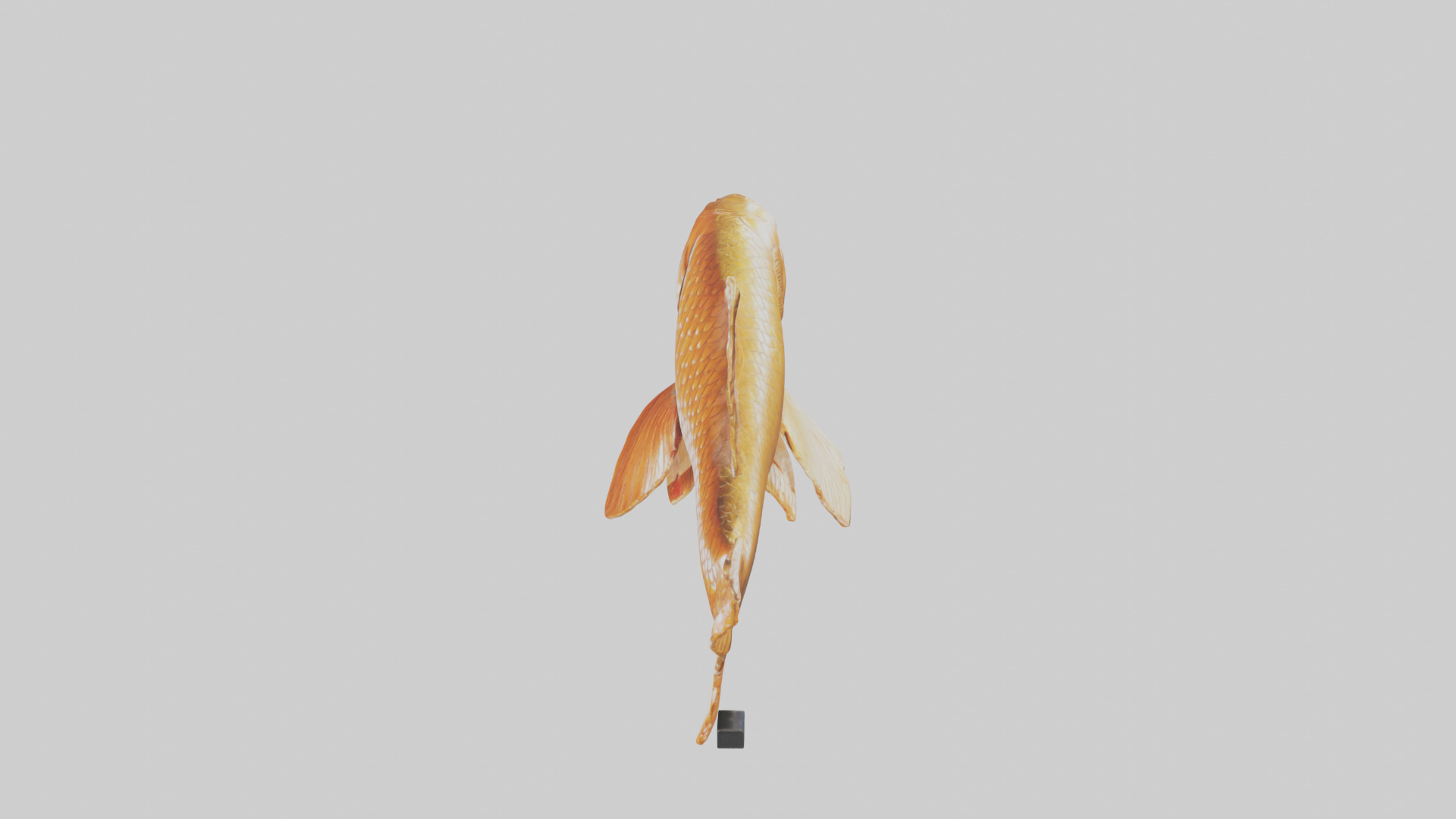 Carp statue model Low-poly 3D model_27