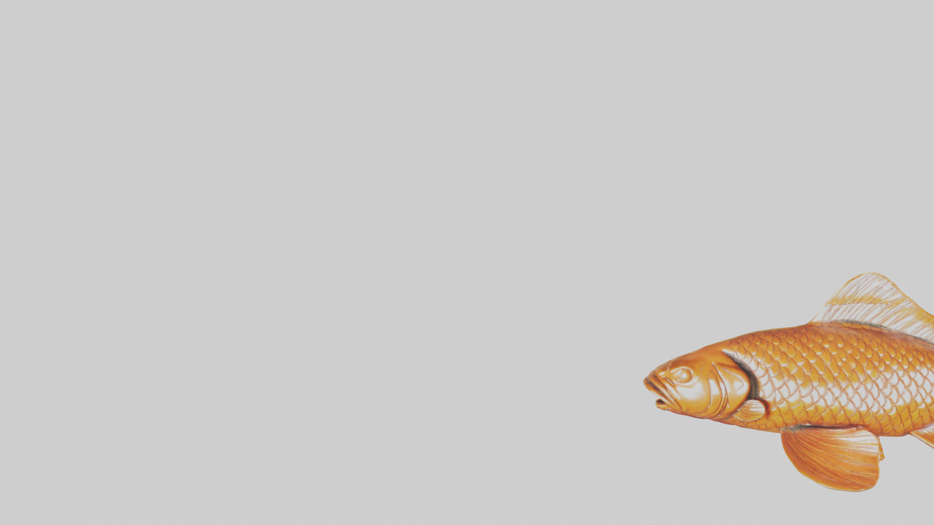 Carp statue model Low-poly 3D model_21