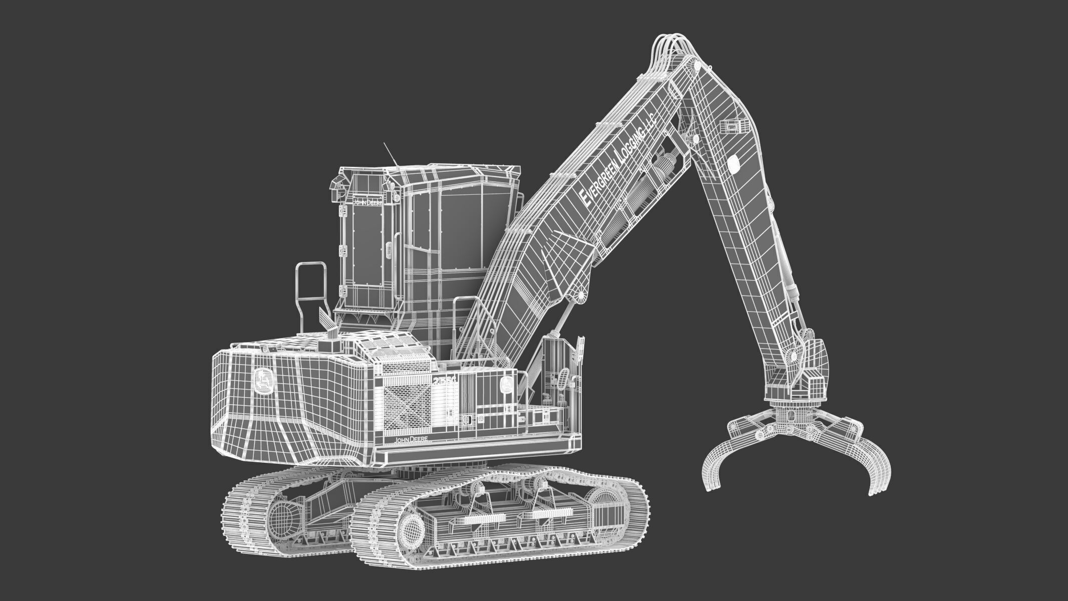 John Deere 2156G Log Loader 2021 3D model_26