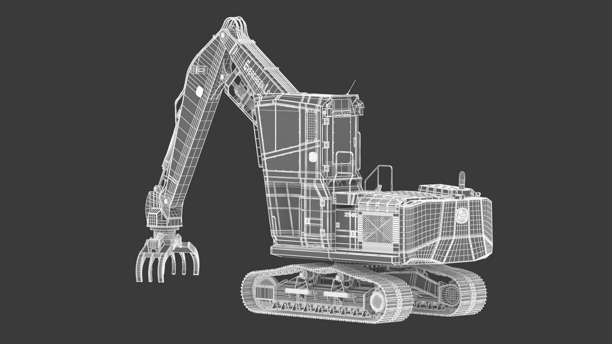 John Deere 2156G Log Loader 2021 3D model_28