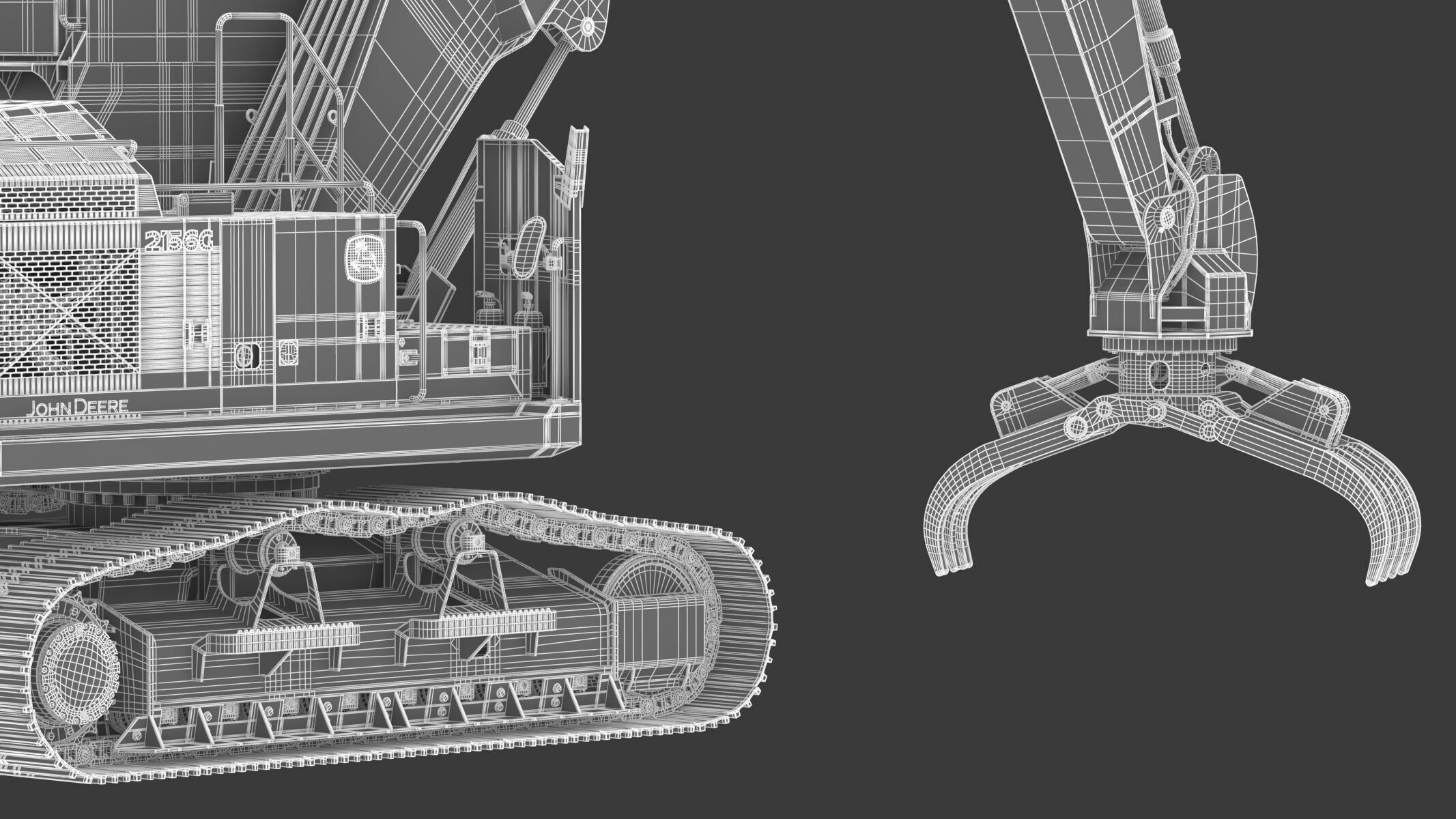 John Deere 2156G Log Loader 2021 3D model_36