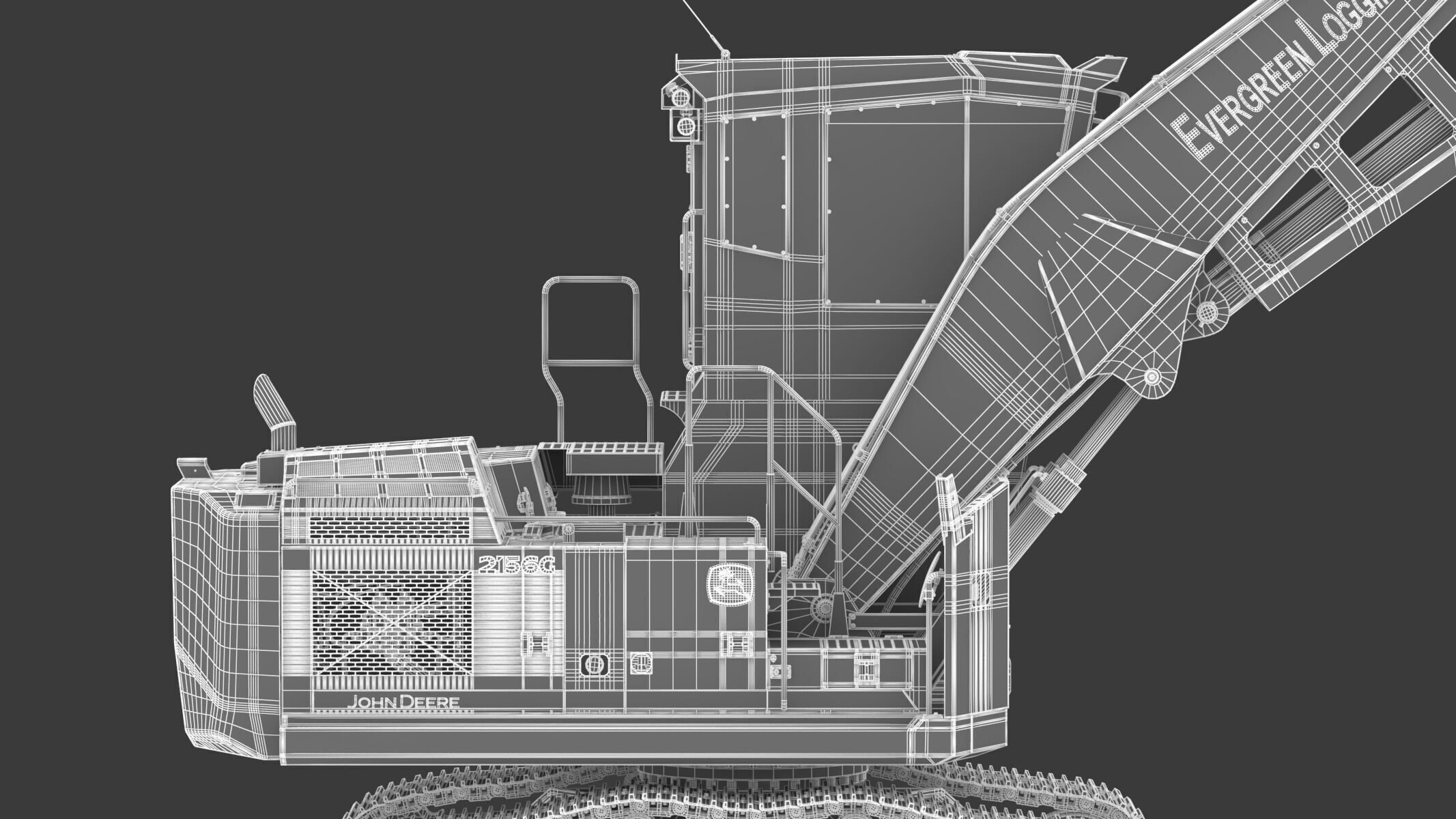 John Deere 2156G Log Loader 2021 3D model_35