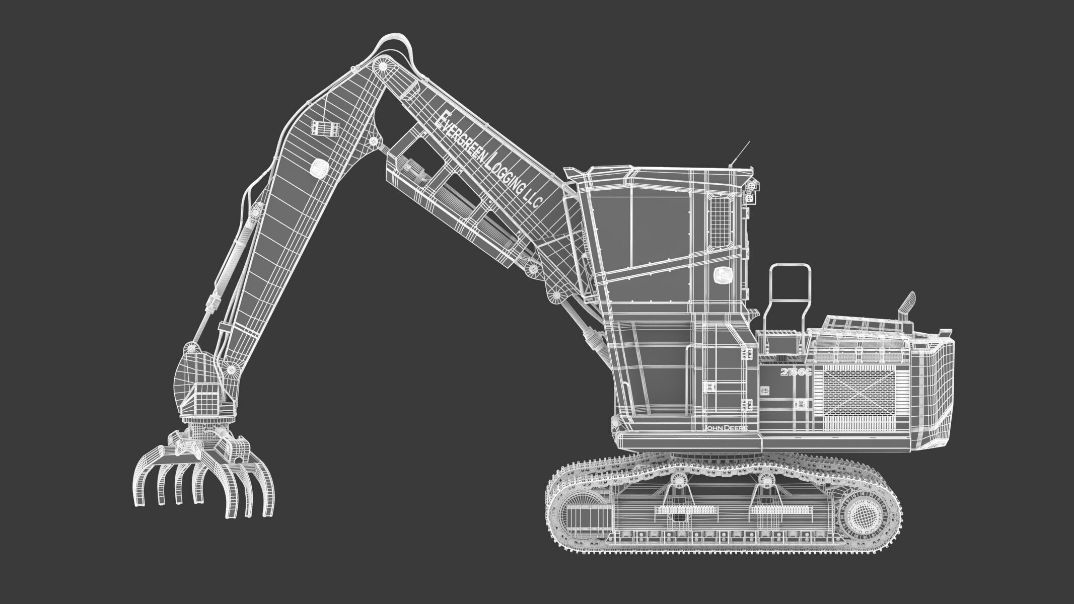 John Deere 2156G Log Loader 2021 3D model_29