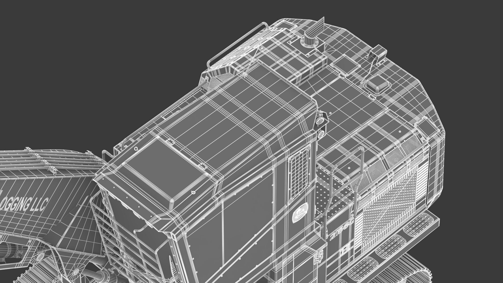 John Deere 2156G Log Loader 2021 3D model_40