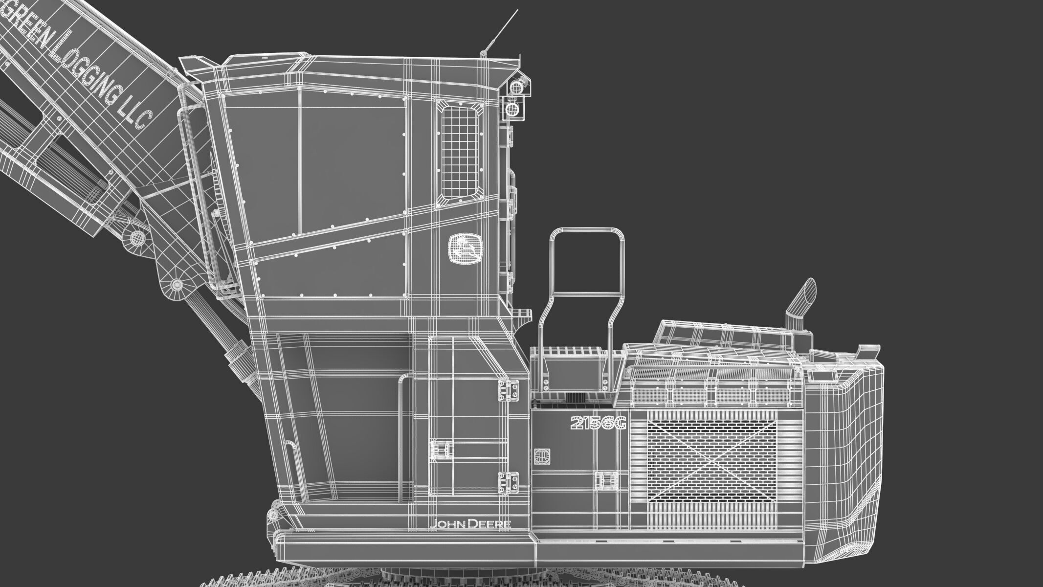 John Deere 2156G Log Loader 2021 3D model_39
