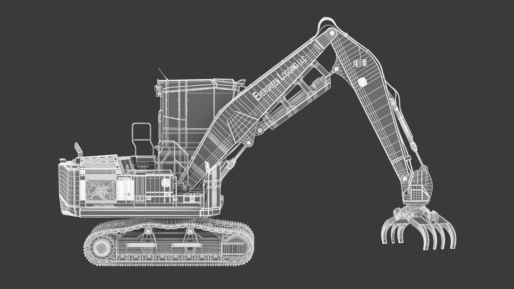 John Deere 2156G Log Loader 2021 3D model_25
