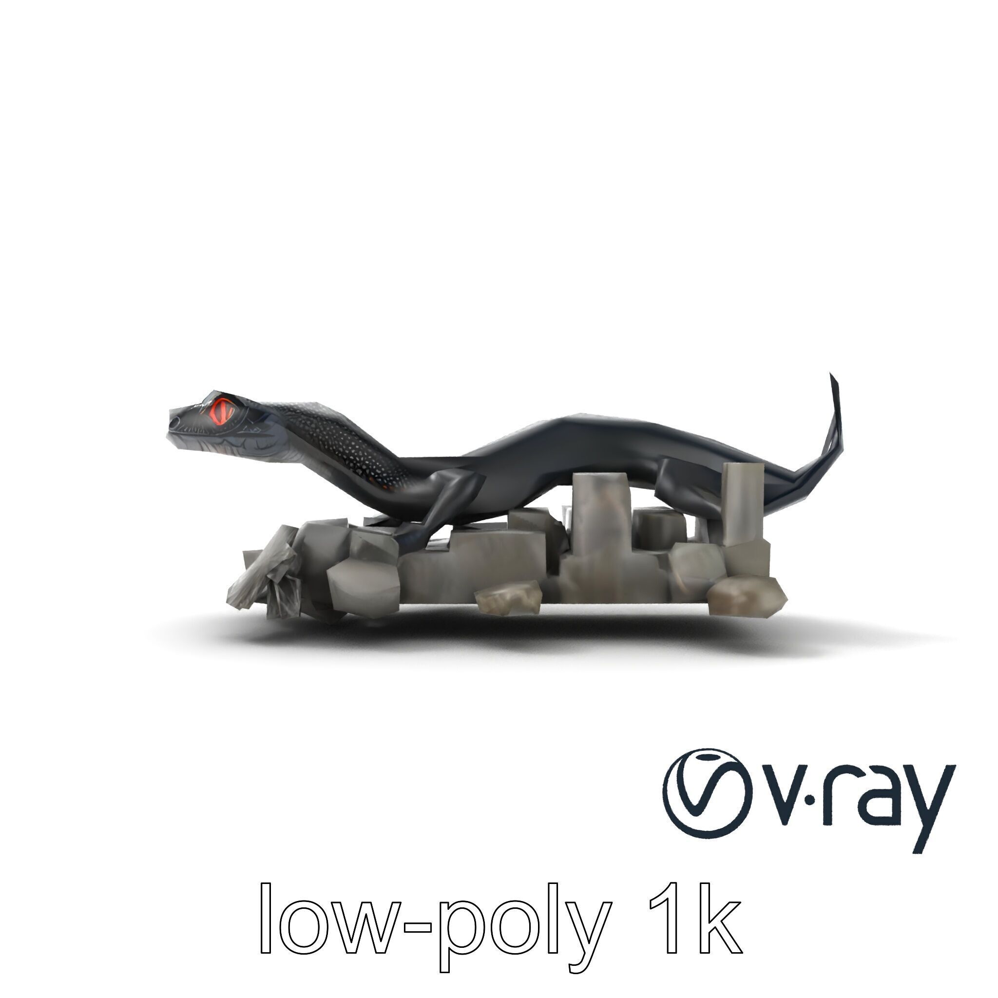 Shadowy Basilisk Creature Model Pack Low-poly 3D model_23
