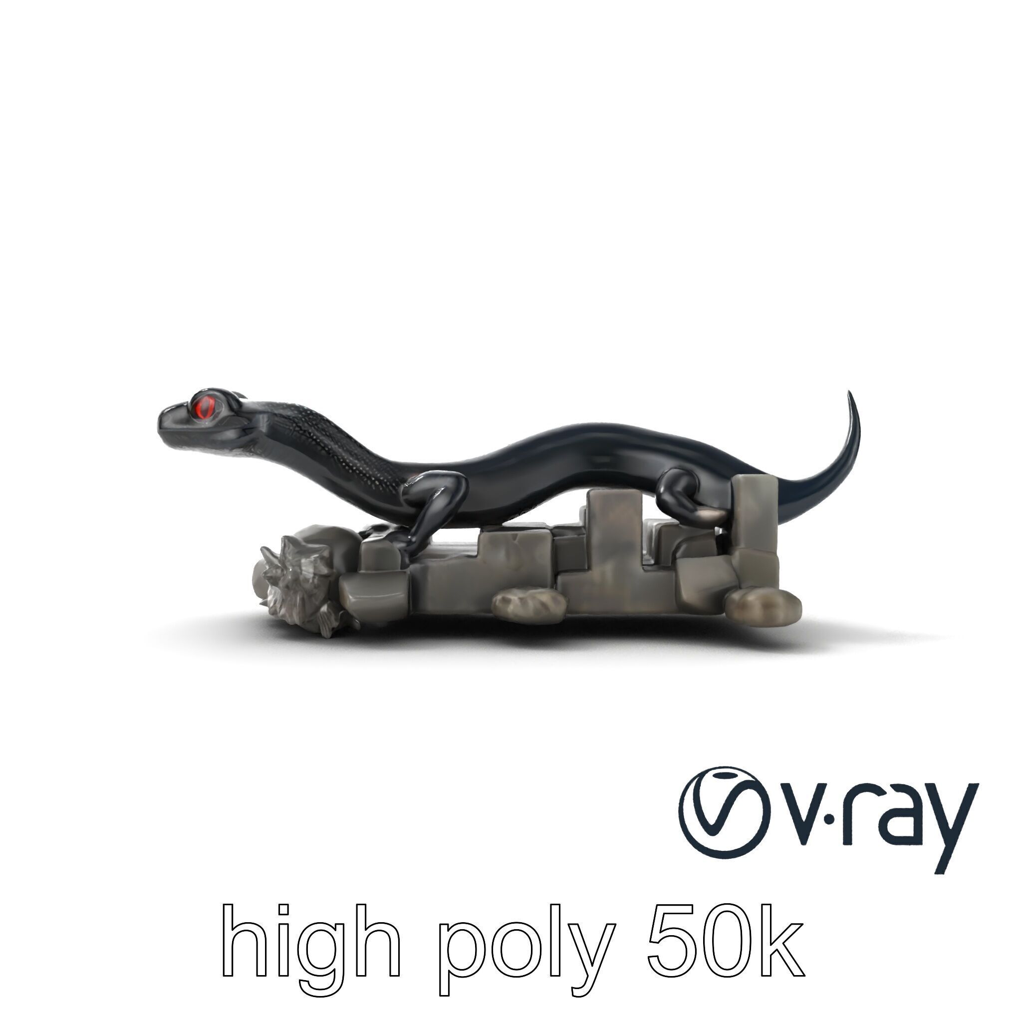 Shadowy Basilisk Creature Model Pack Low-poly 3D model_28
