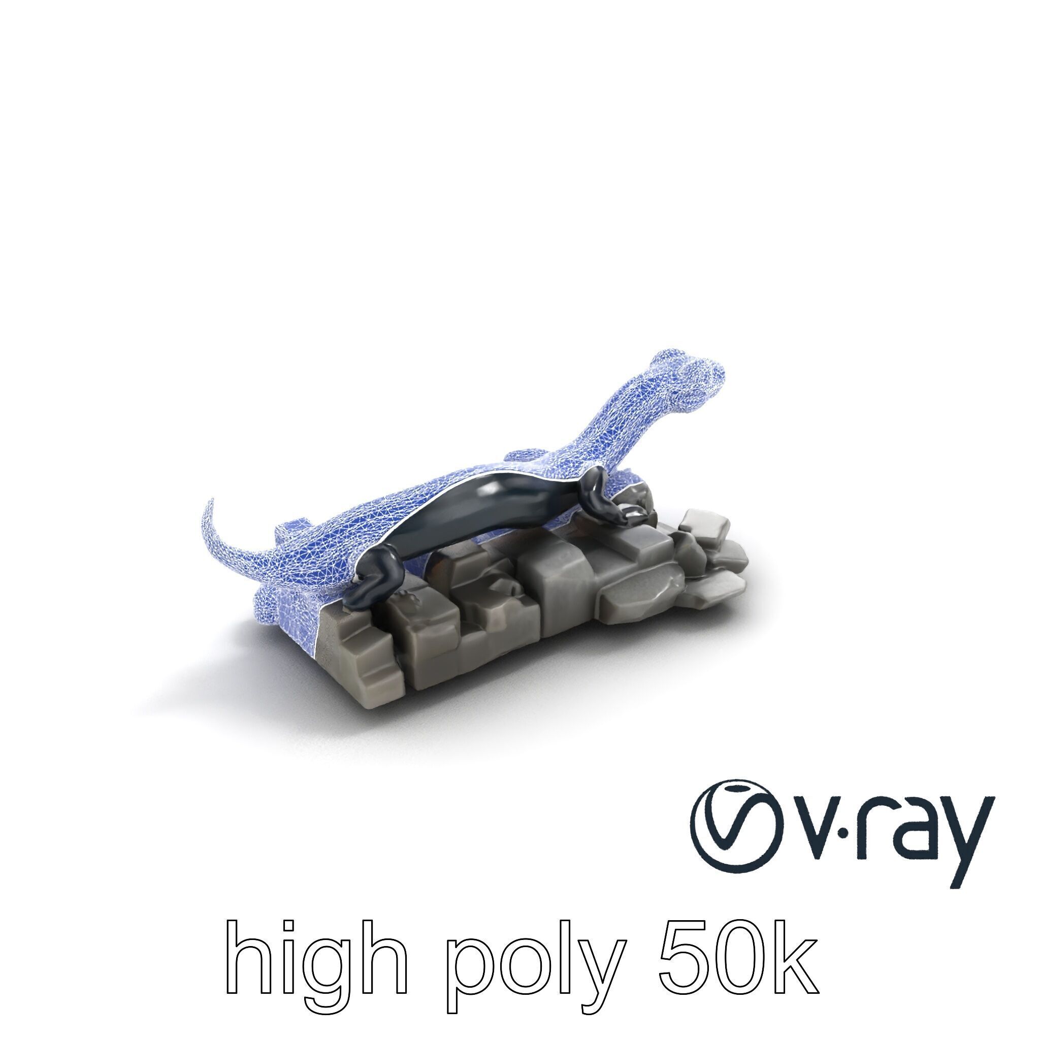 Shadowy Basilisk Creature Model Pack Low-poly 3D model_15