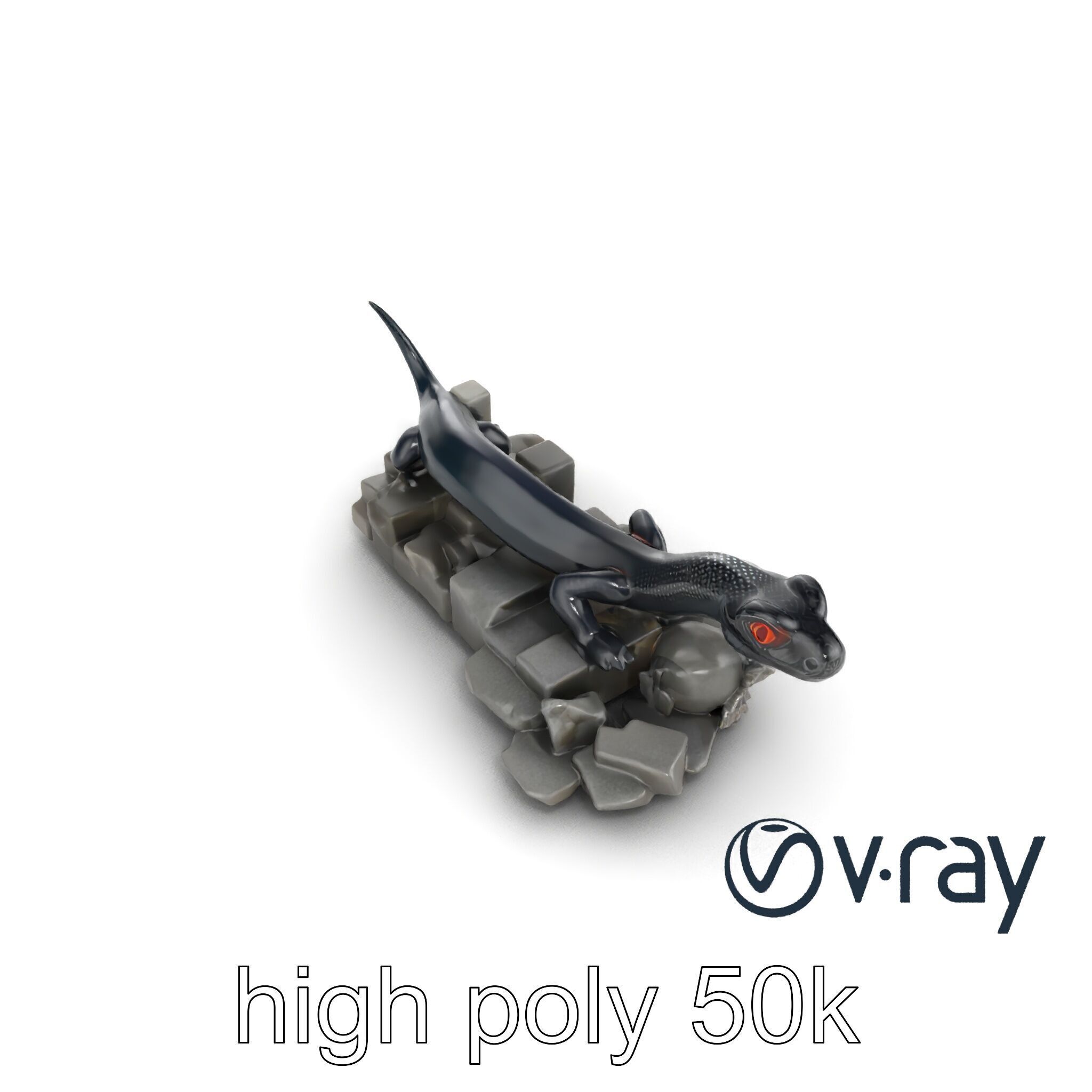 Shadowy Basilisk Creature Model Pack Low-poly 3D model_31