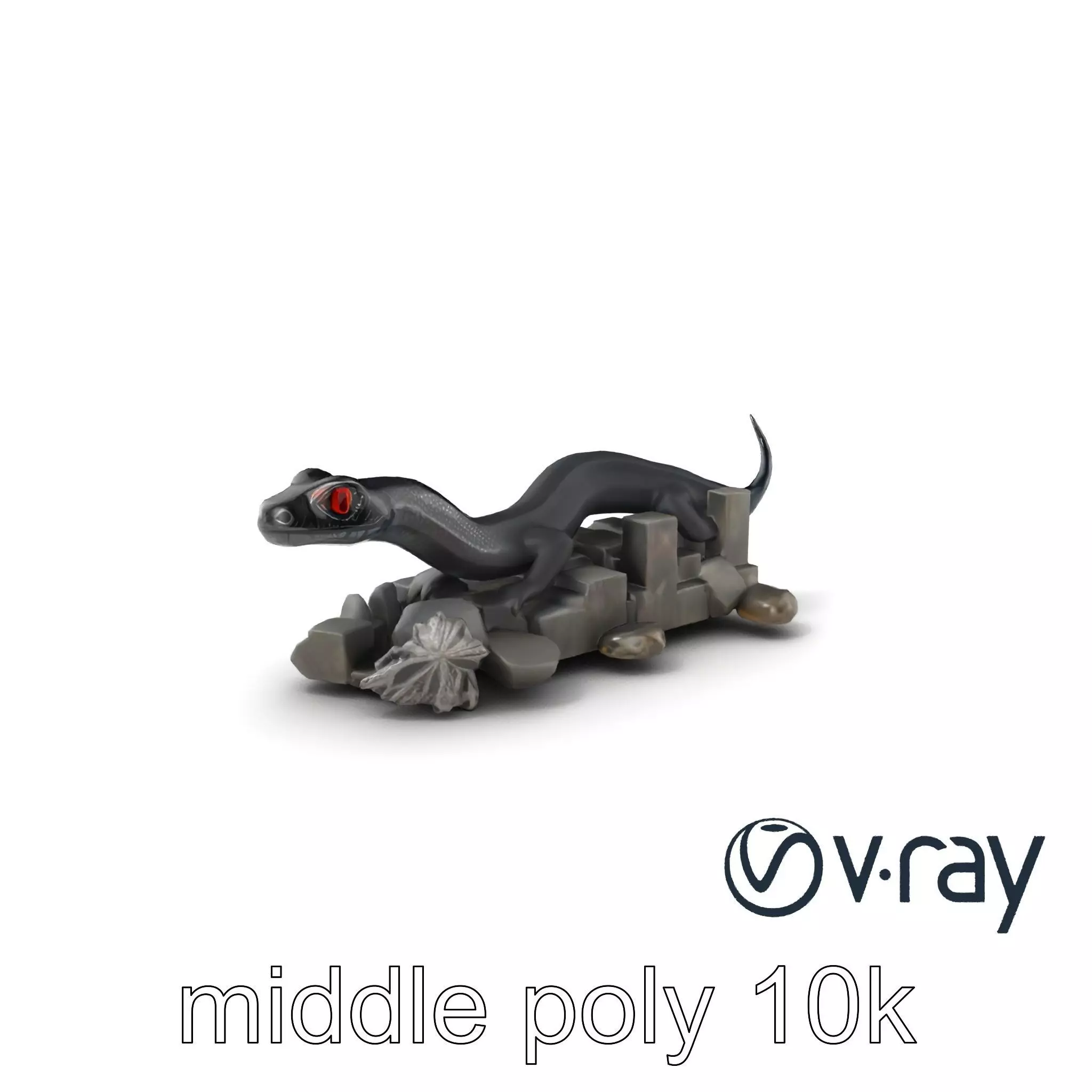 Shadowy Basilisk Creature Model Pack Low-poly 3D model_0