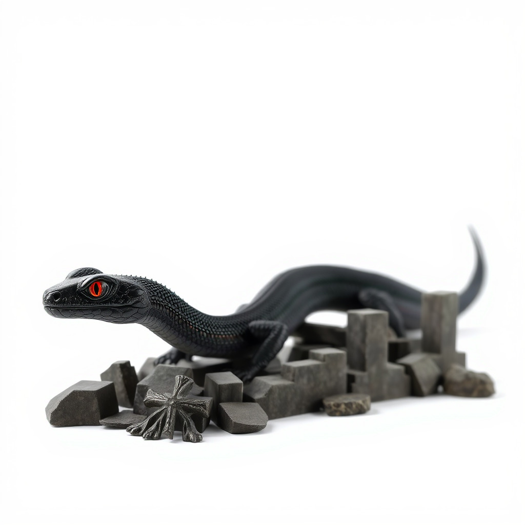 Shadowy Basilisk Creature Model Pack Low-poly 3D model_3