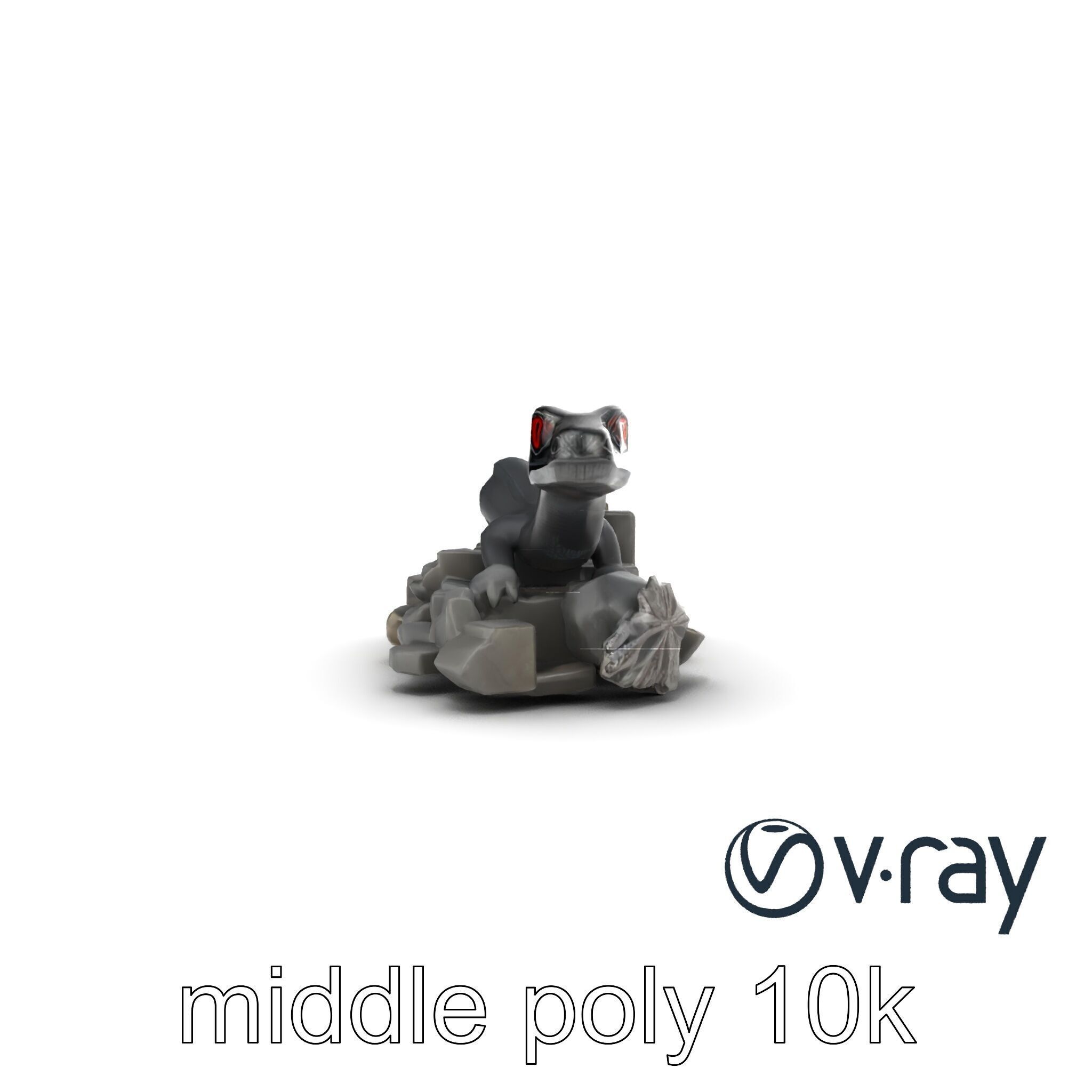 Shadowy Basilisk Creature Model Pack Low-poly 3D model_27