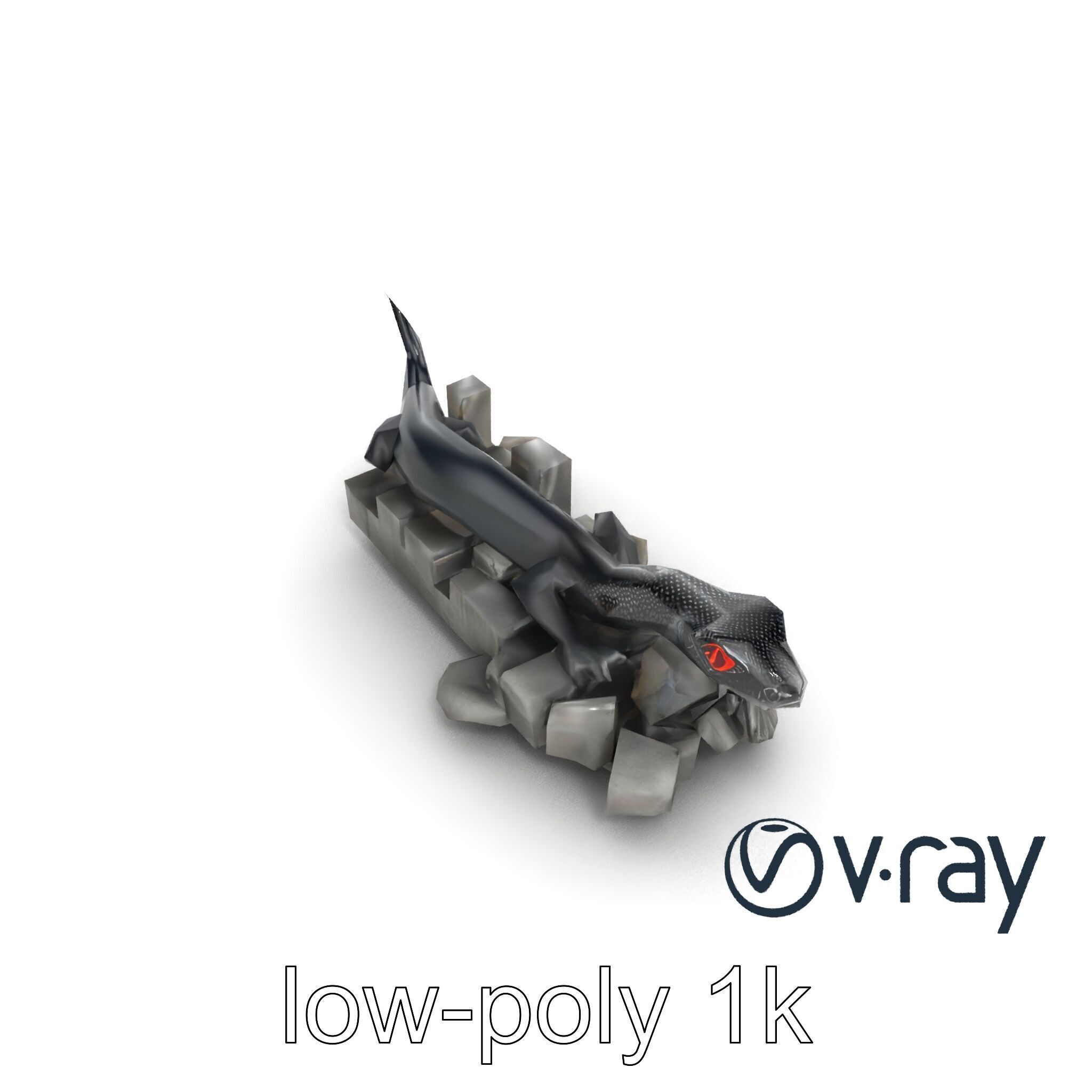 Shadowy Basilisk Creature Model Pack Low-poly 3D model_29