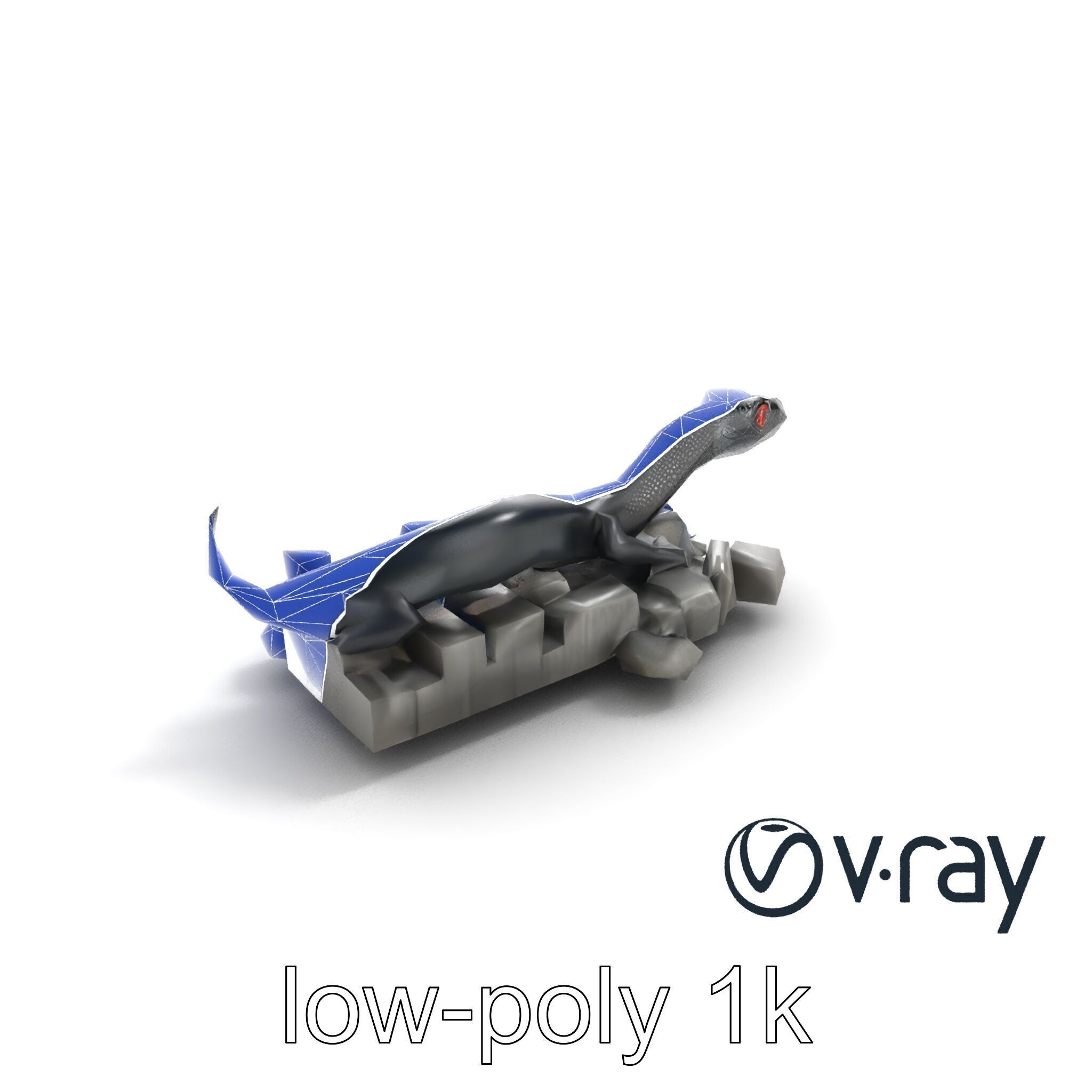 Shadowy Basilisk Creature Model Pack Low-poly 3D model_21