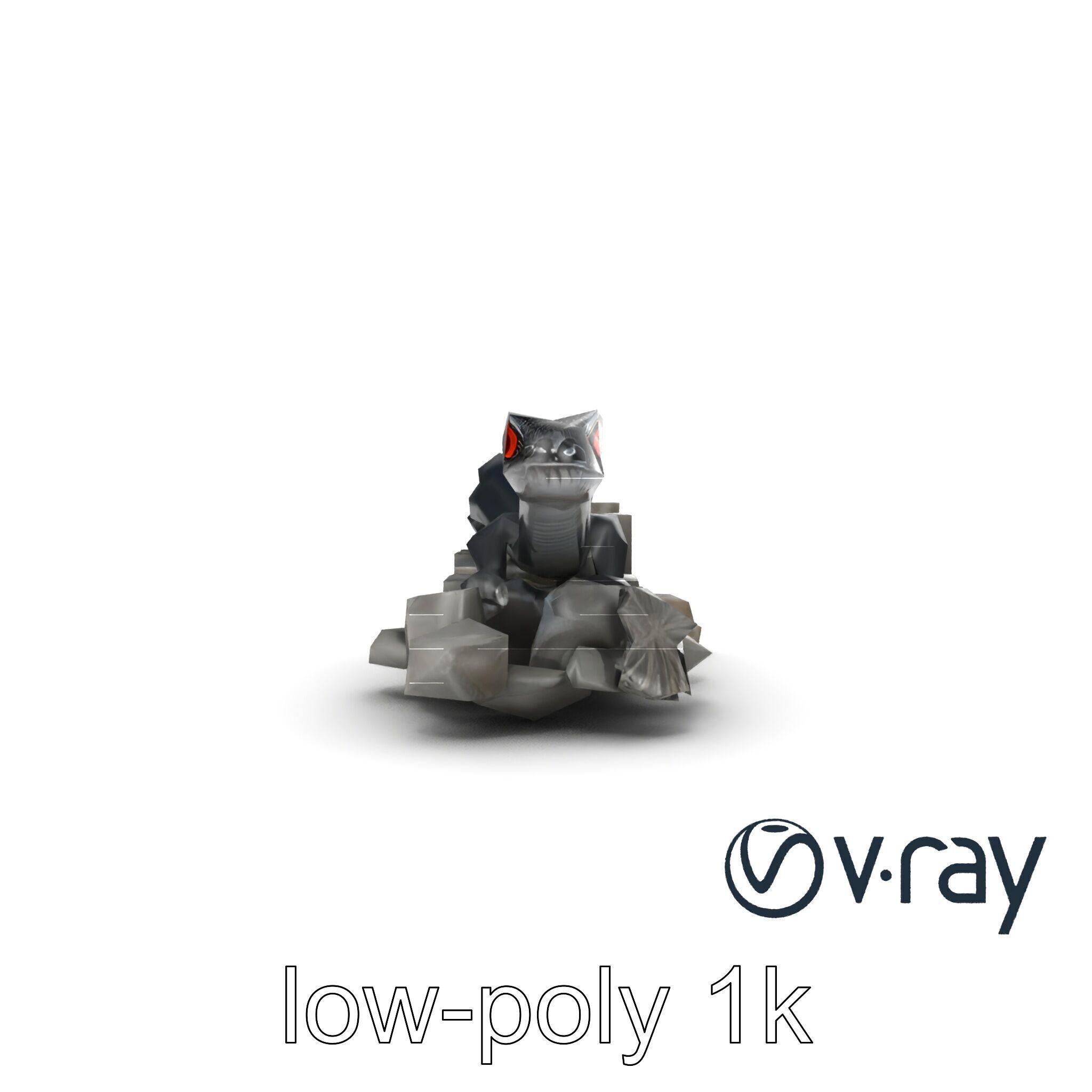 Shadowy Basilisk Creature Model Pack Low-poly 3D model_20