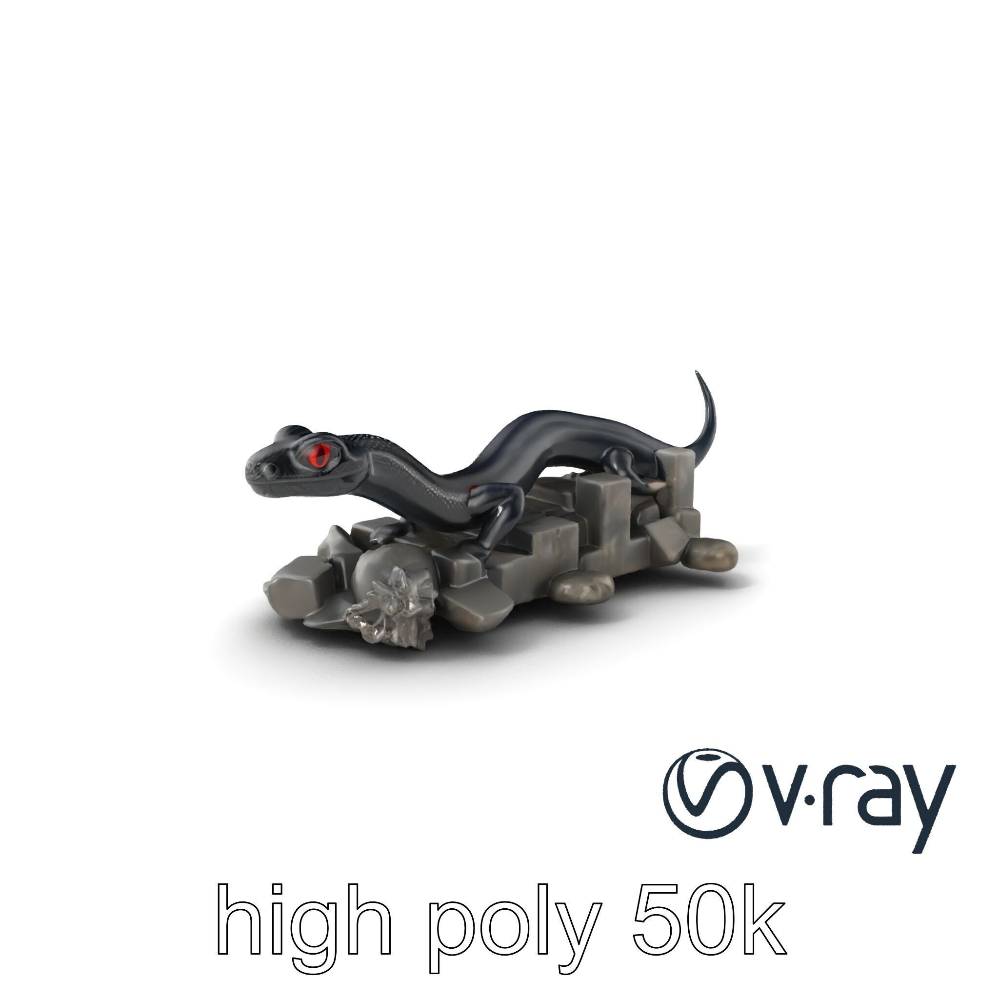 Shadowy Basilisk Creature Model Pack Low-poly 3D model_6