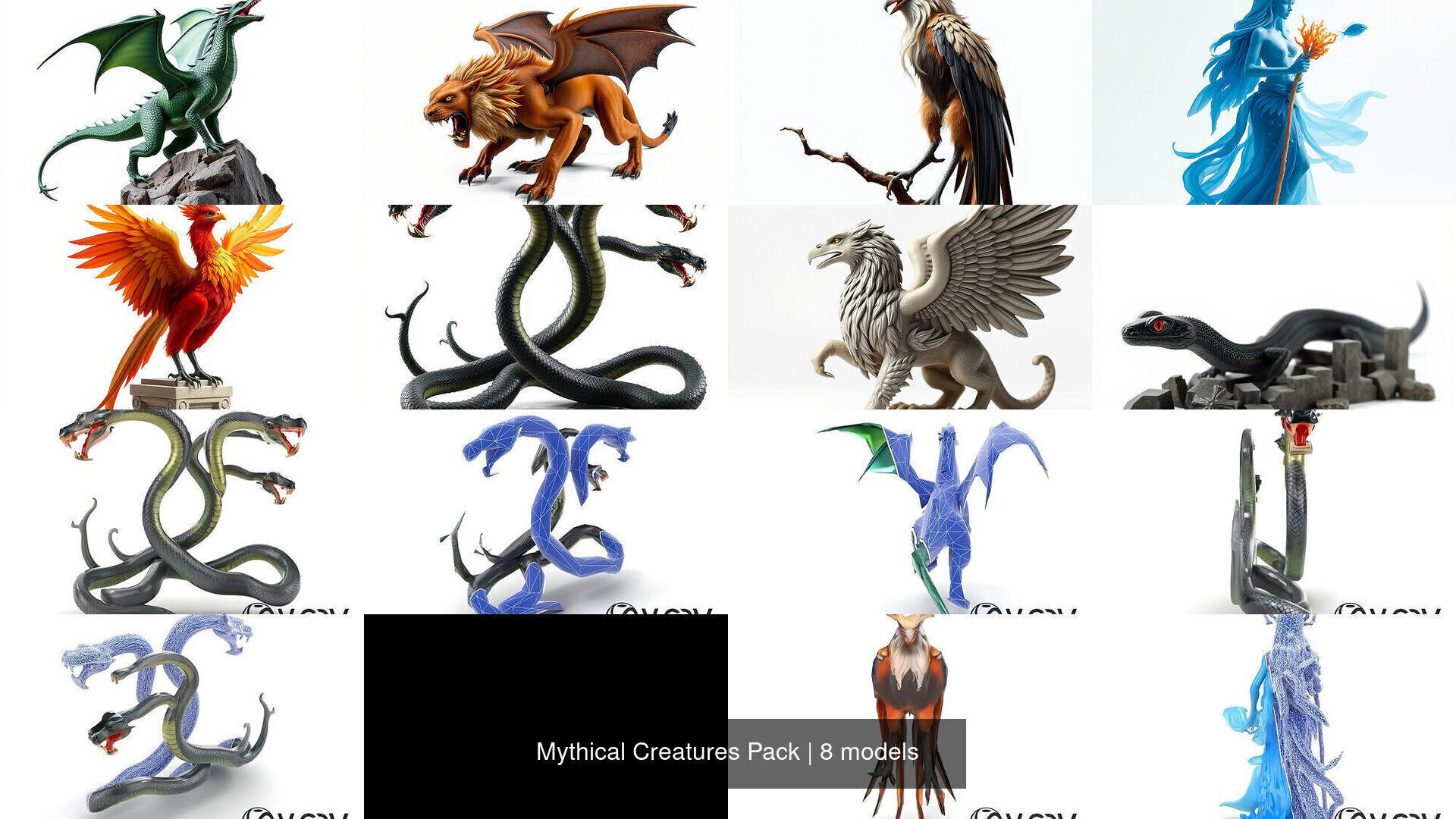 Mythical Creatures Pack 3D Model Collection_3