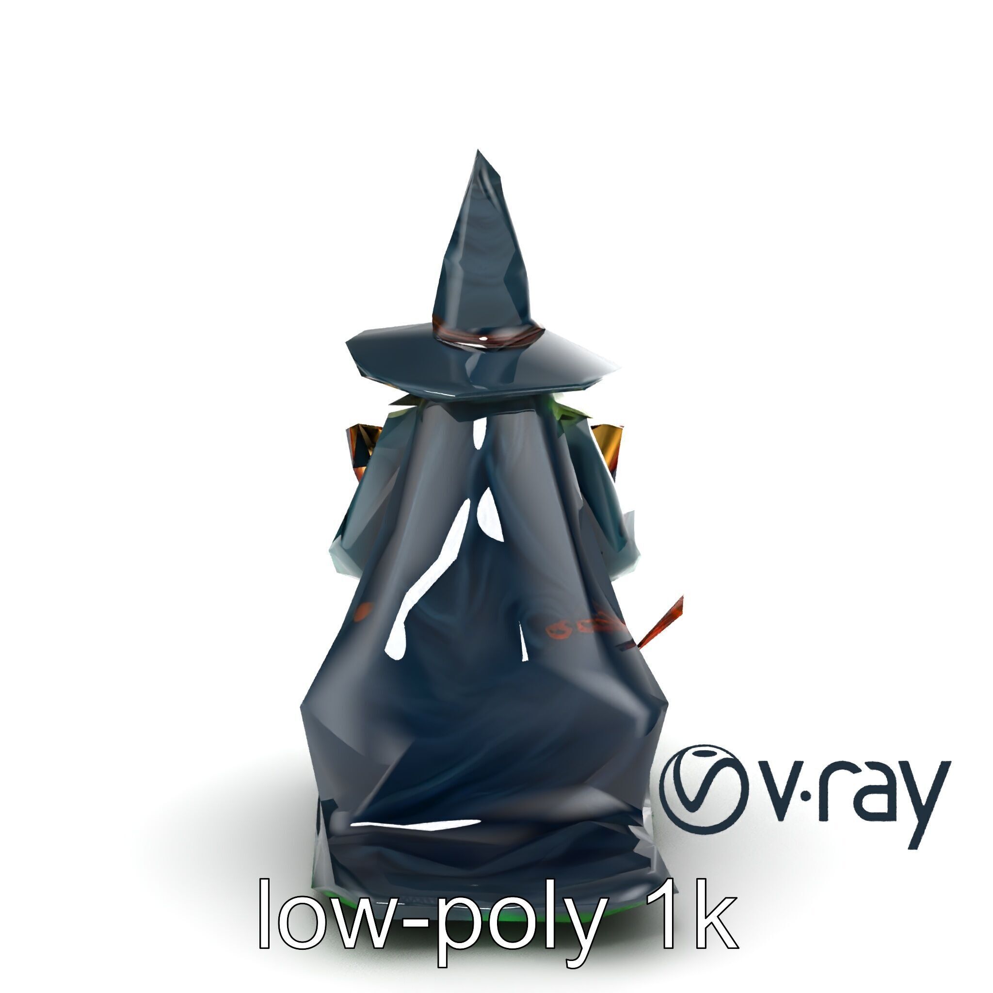 Witch and Cauldron Mystical Character model pack Low-poly 3D model_14