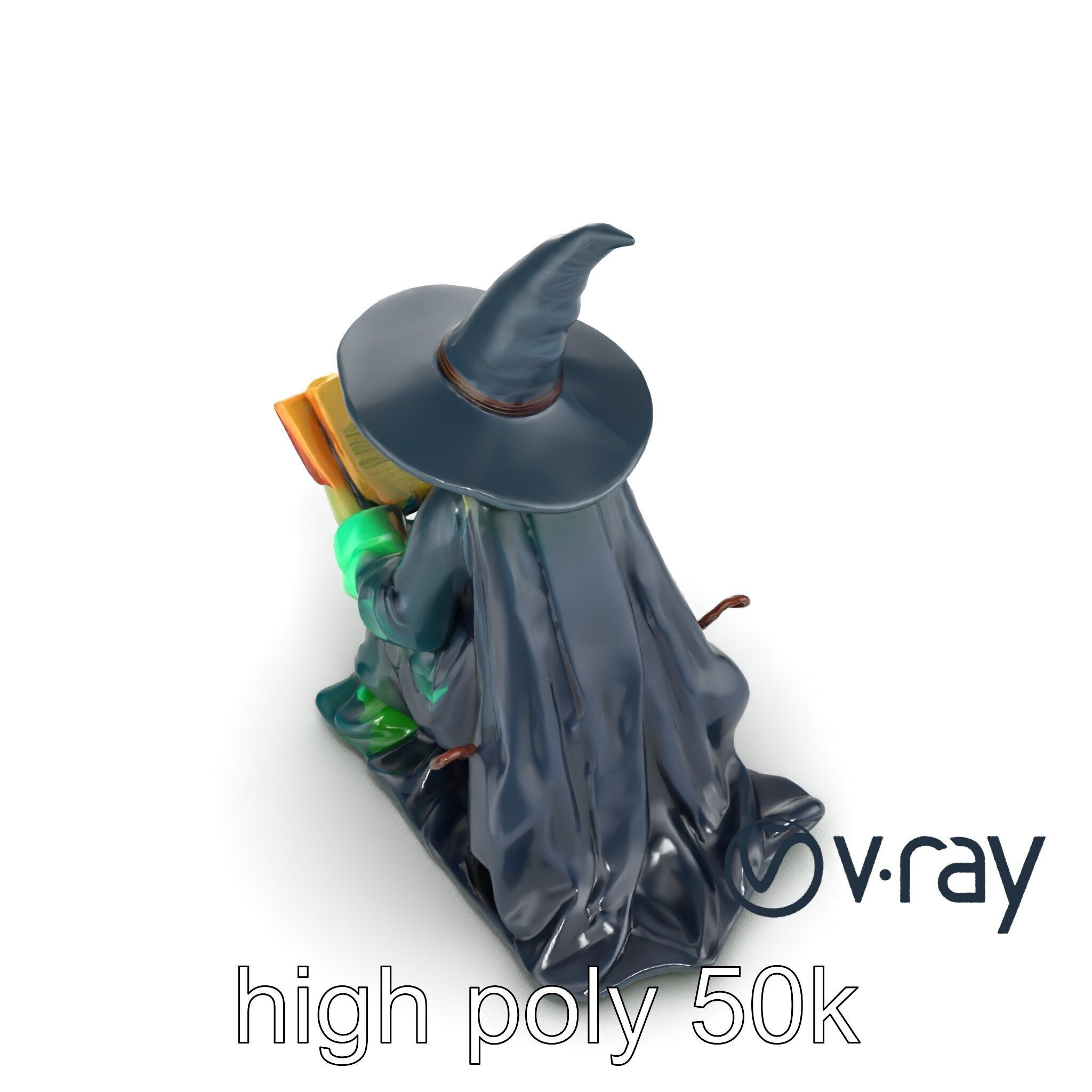 Witch and Cauldron Mystical Character model pack Low-poly 3D model_25