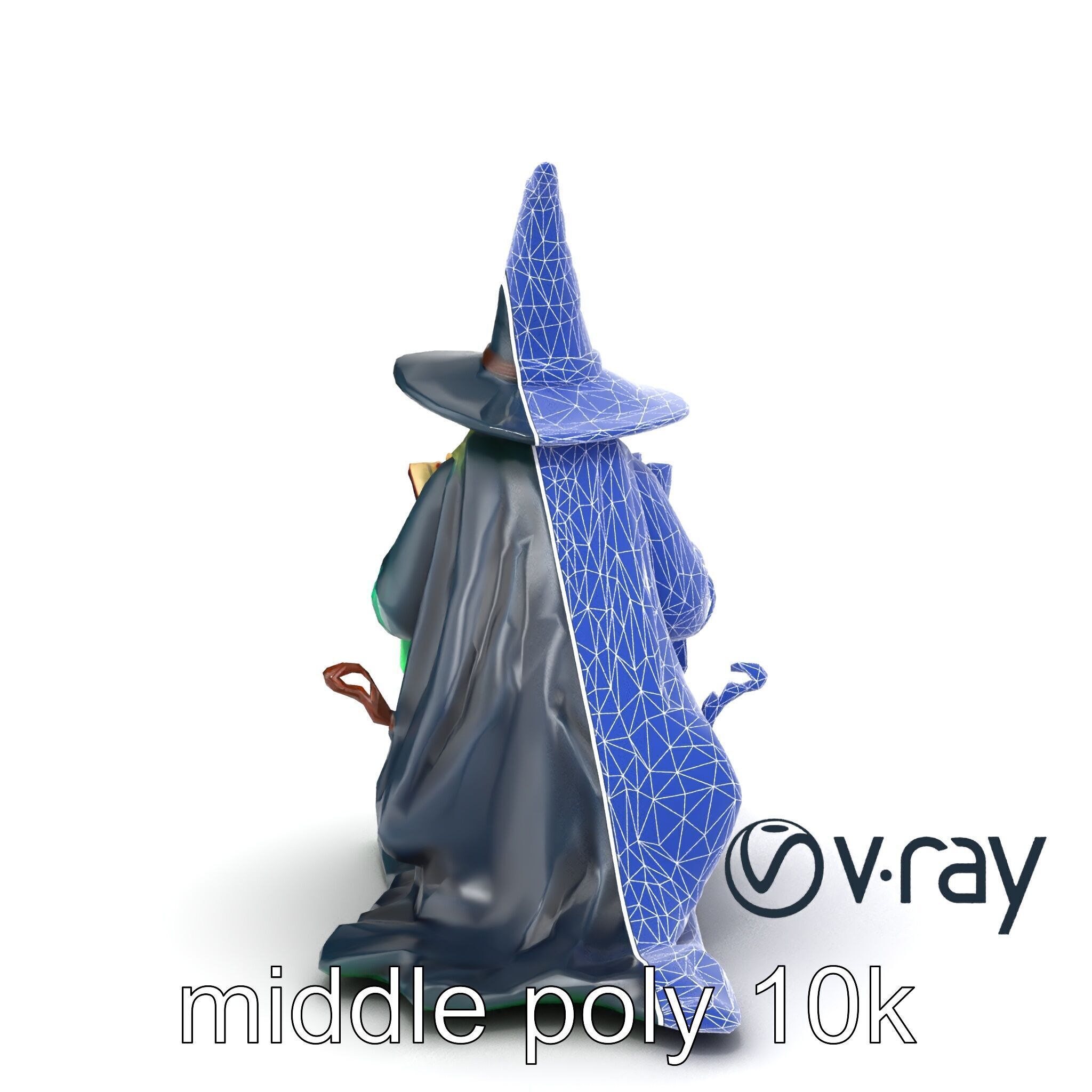 Witch and Cauldron Mystical Character model pack Low-poly 3D model_11