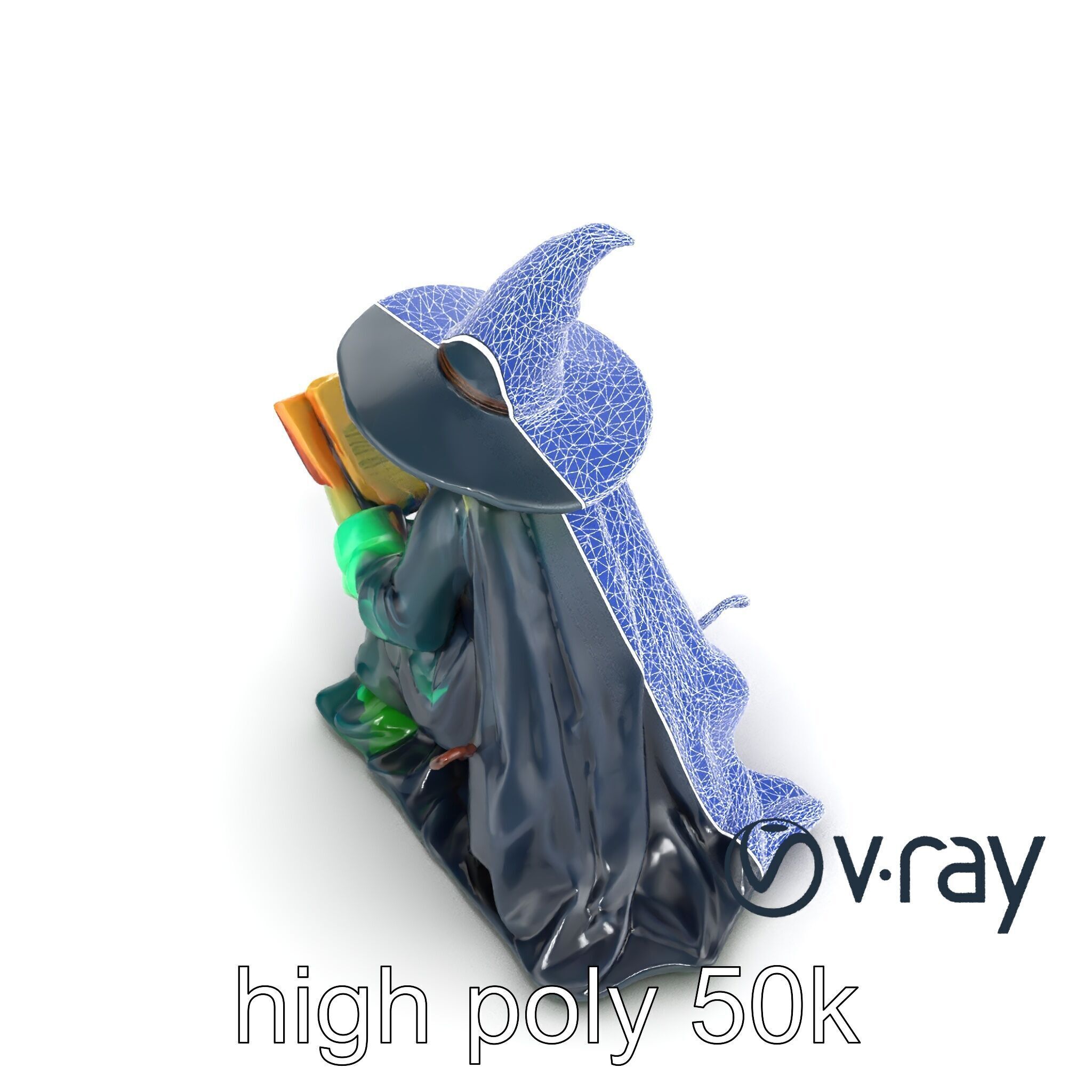 Witch and Cauldron Mystical Character model pack Low-poly 3D model_30