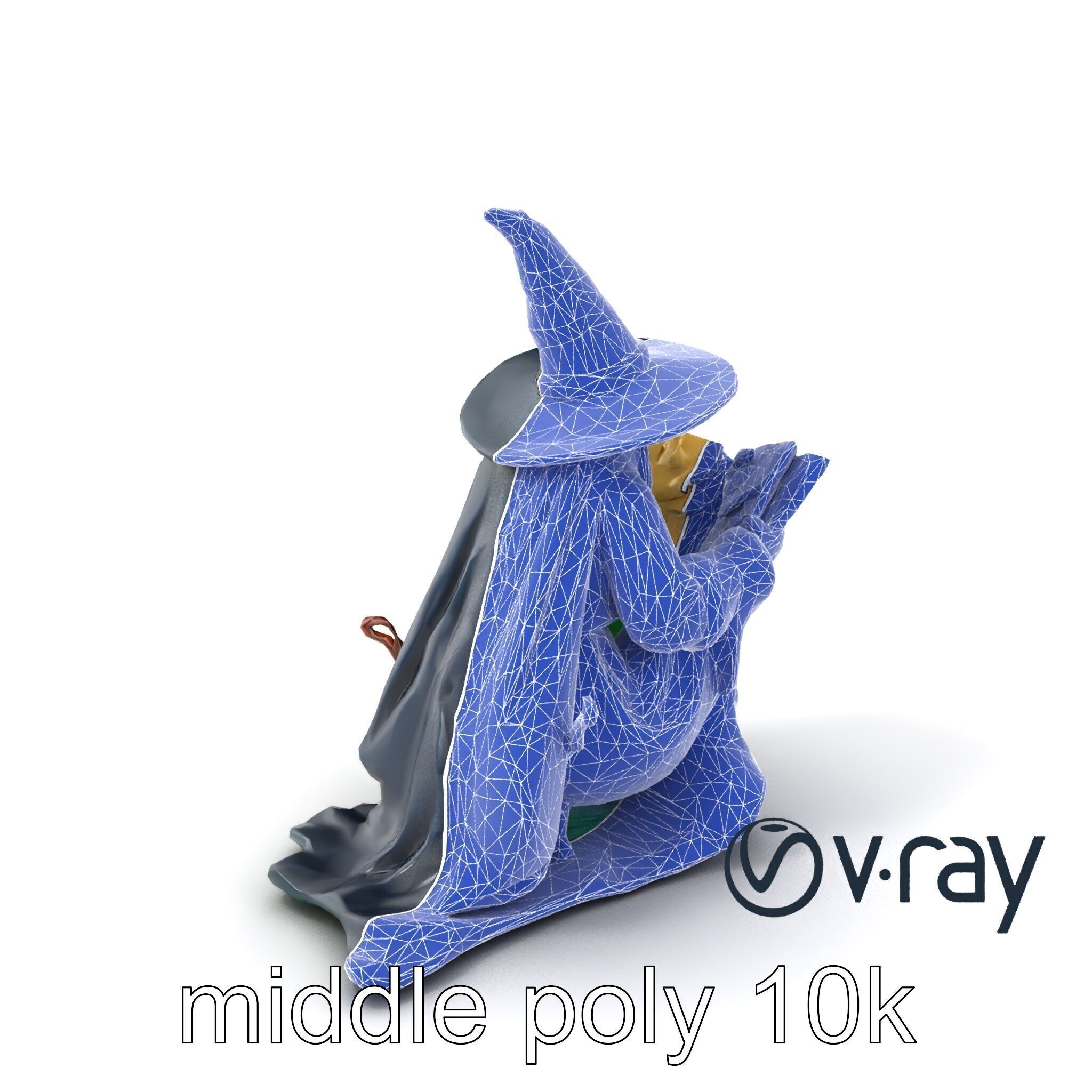 Witch and Cauldron Mystical Character model pack Low-poly 3D model_21