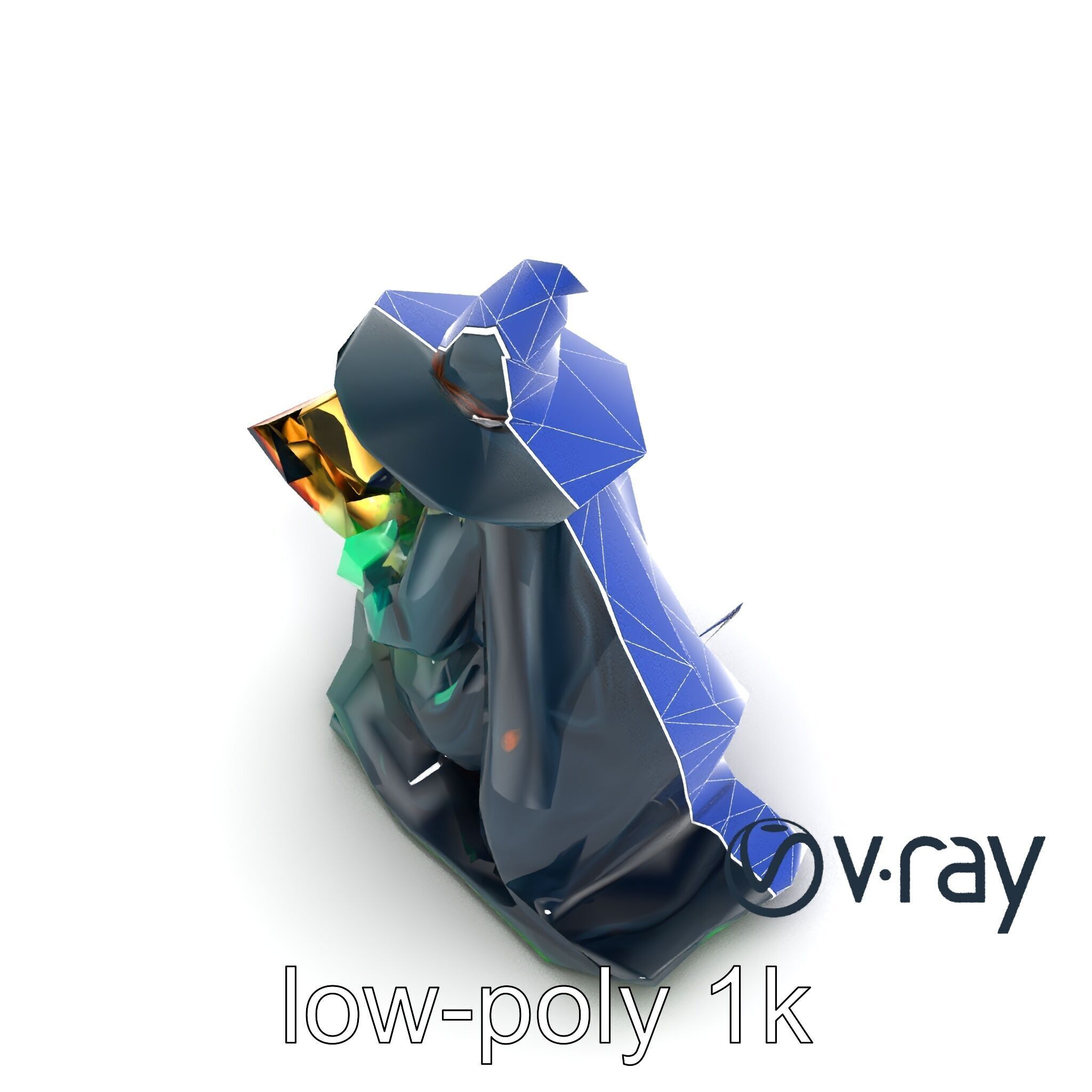Witch and Cauldron Mystical Character model pack Low-poly 3D model_29