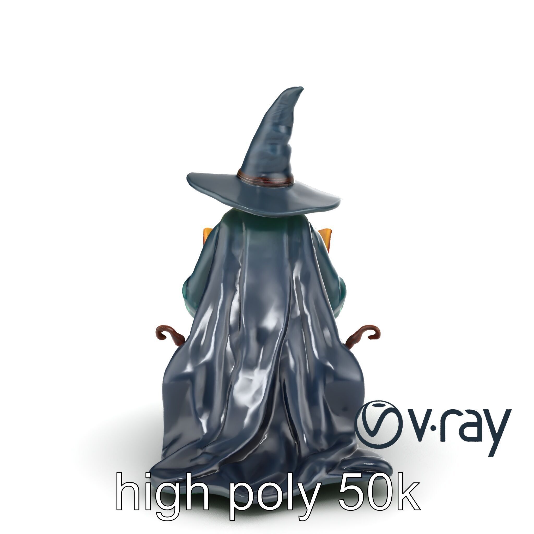 Witch and Cauldron Mystical Character model pack Low-poly 3D model_24