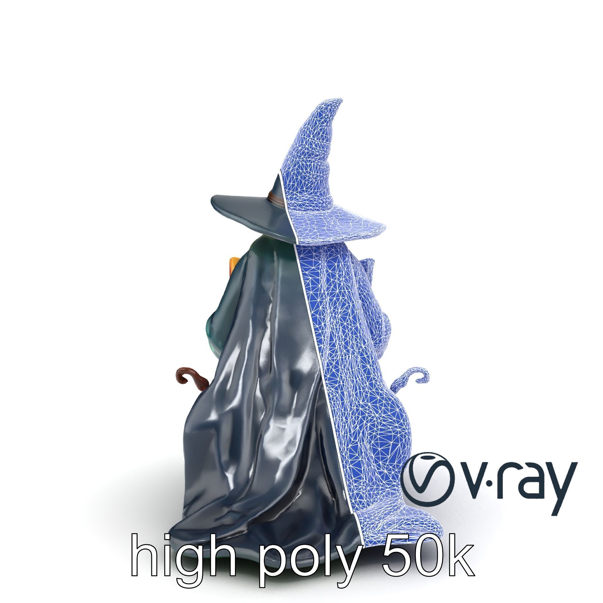 Witch and Cauldron Mystical Character model pack Low-poly 3D model_31