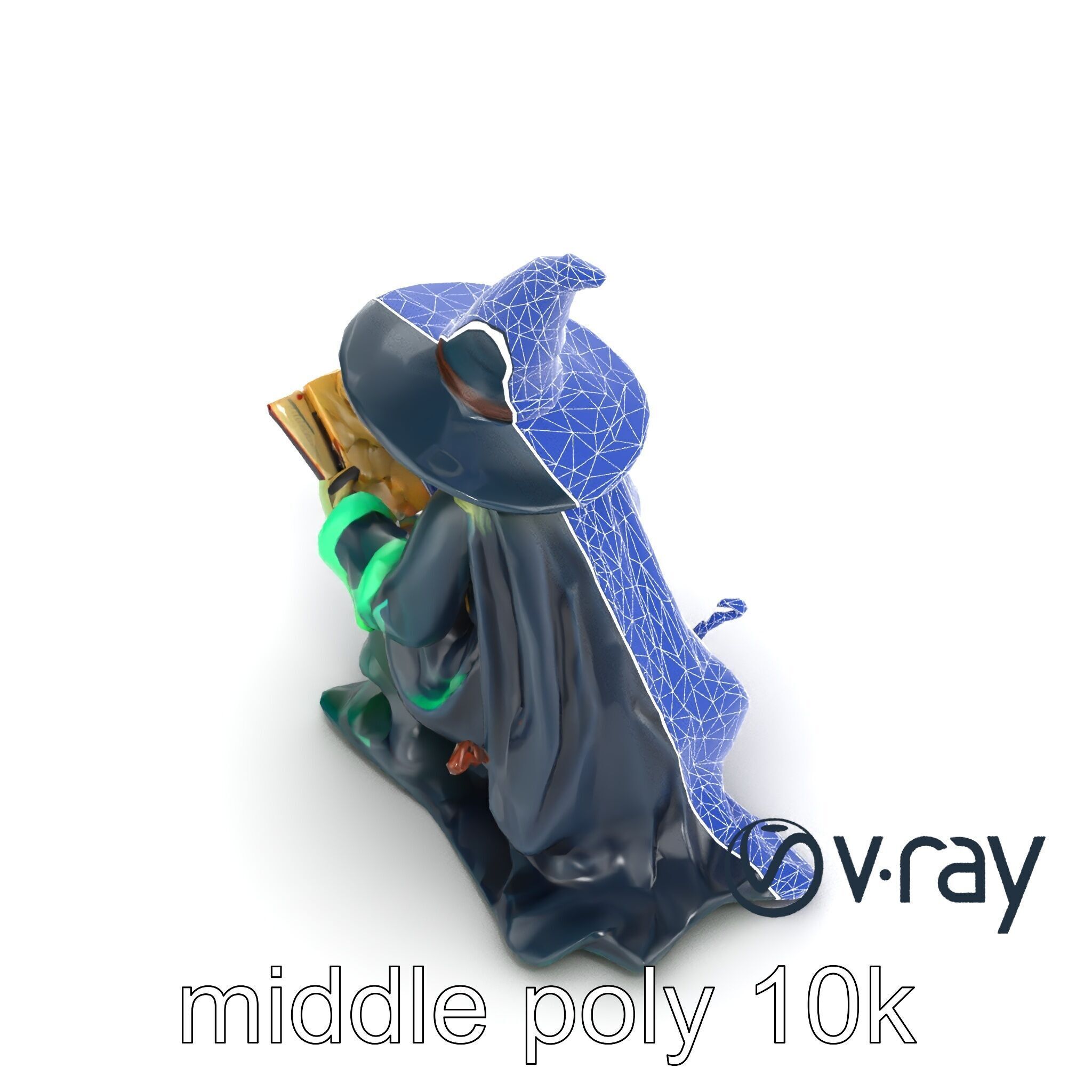 Witch and Cauldron Mystical Character model pack Low-poly 3D model_18
